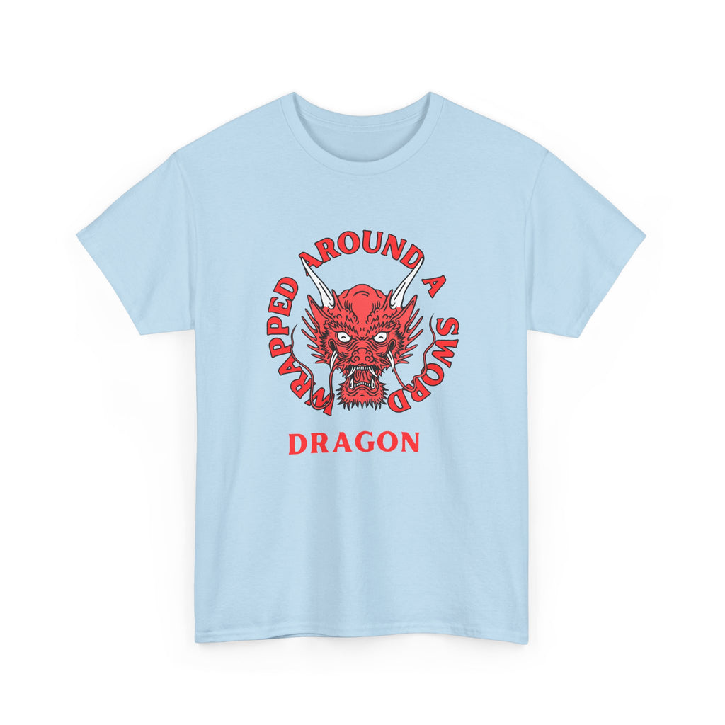 Dragon Tee — 'Wrapped Around a Sword' Red Dragon Graphic T-Shirt