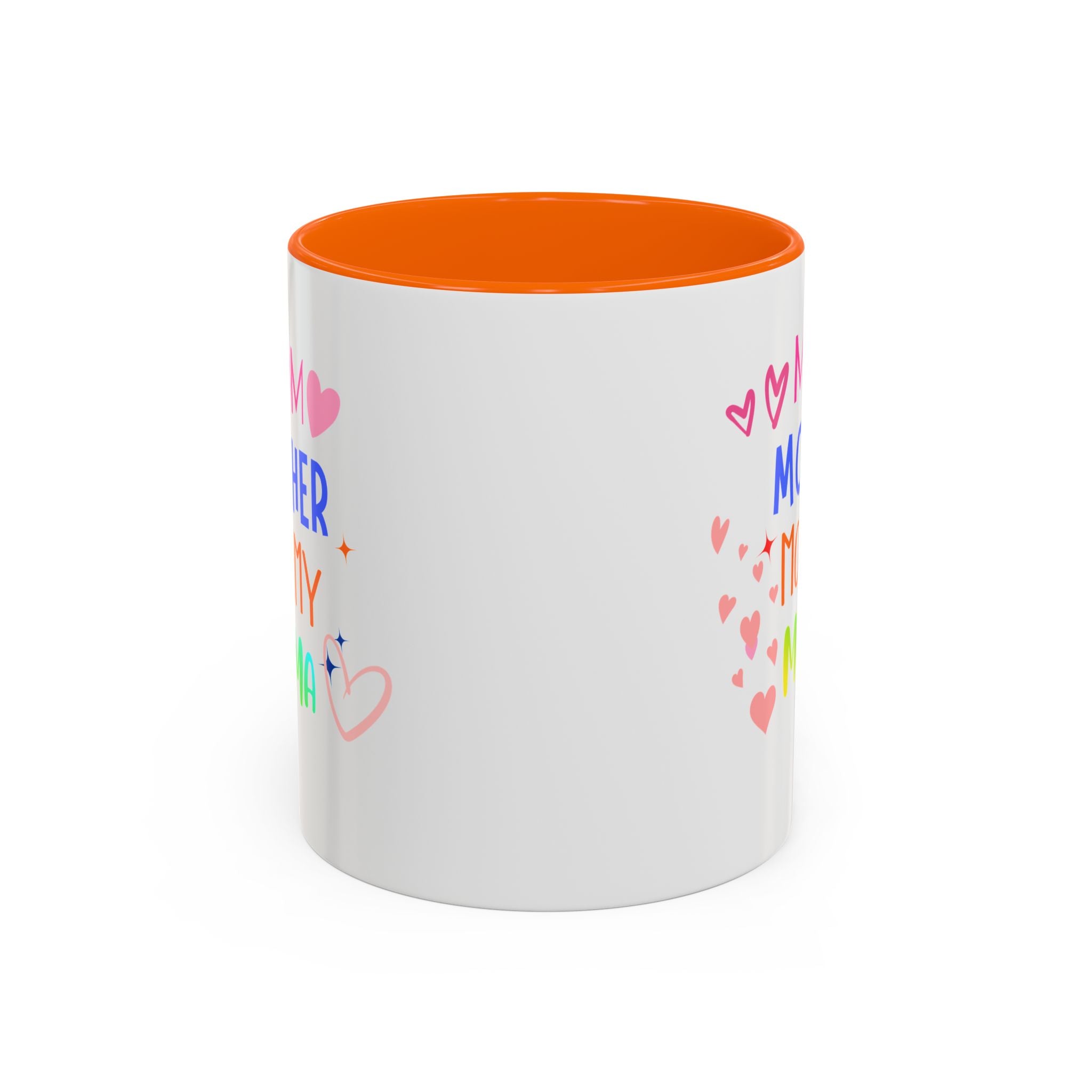 Mother/Mom Rainbow Accent Coffee Mug — 'Mom Mother Mommy Mama' Gift for Mother's Day
