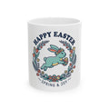 Happy Easter Ceramic Mug – Spring & Joy Bunny Easter Egg Coffee Cup (11oz/15oz)