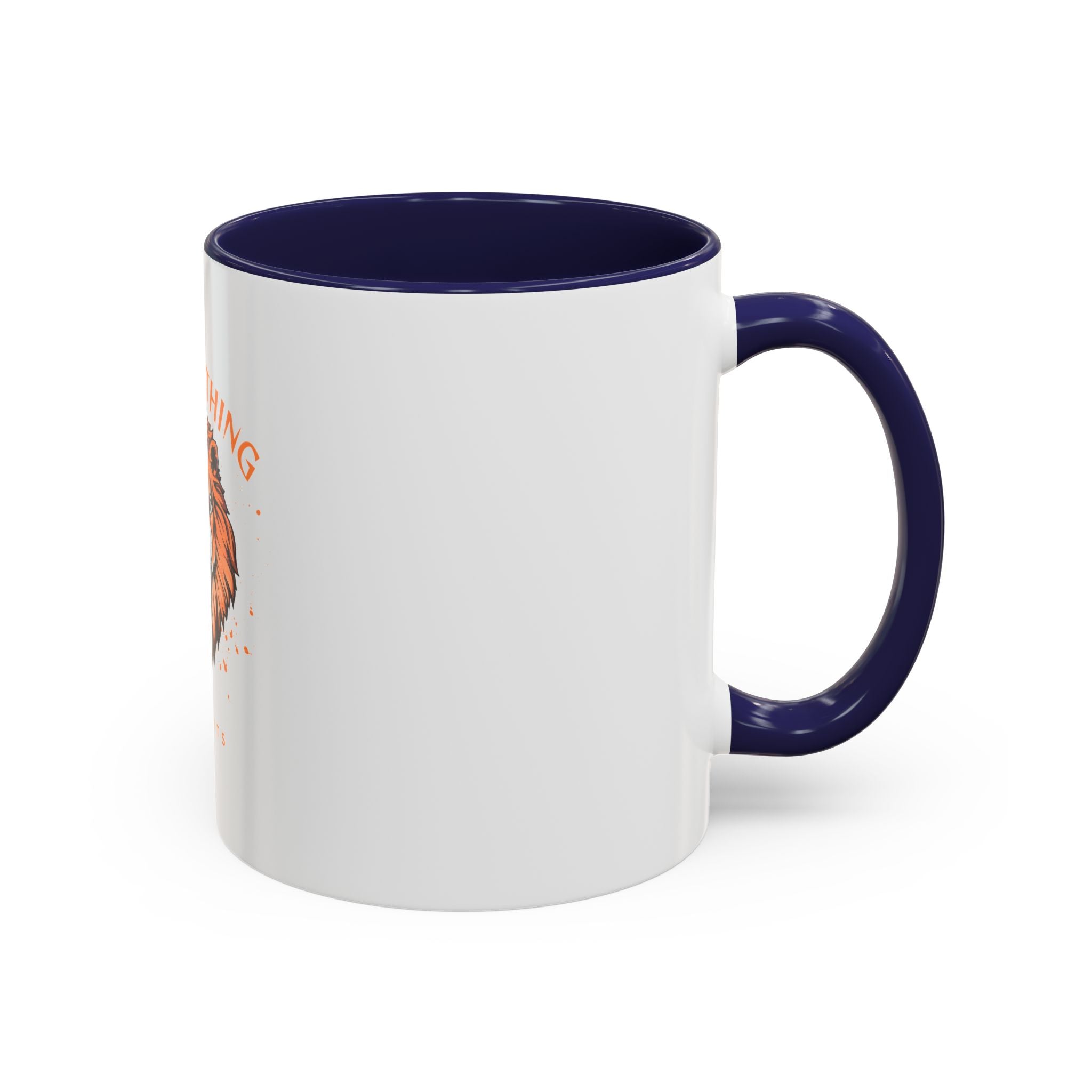 Fear Nothing Lion Accent Coffee Mug — Inspirational No Limits Motivational Gift