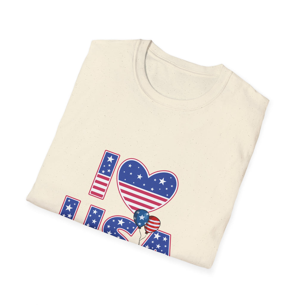 I Heart USA T-Shirt — Patriotic American Flag Tee for 4th of July