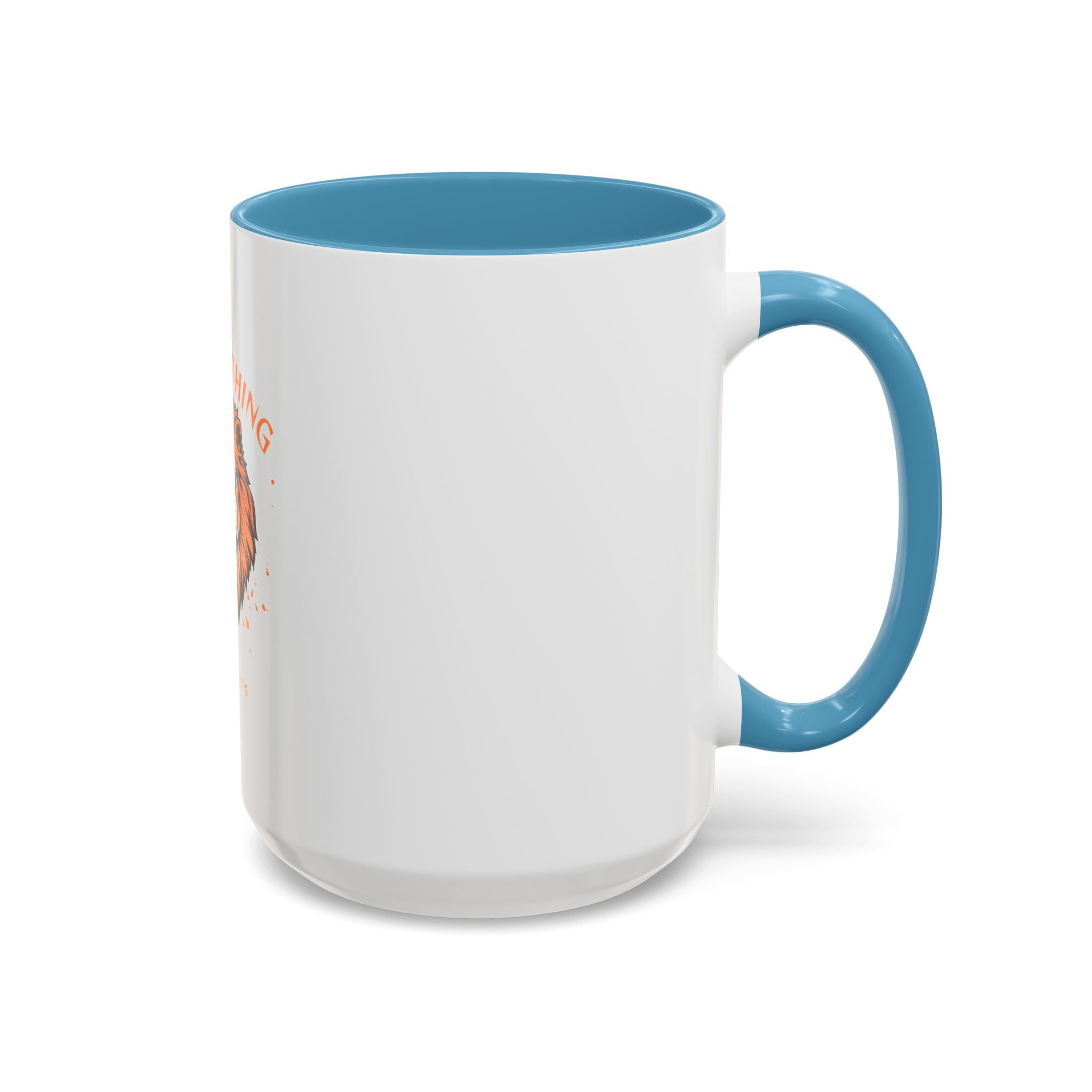 Fear Nothing Lion Accent Coffee Mug — Inspirational No Limits Motivational Gift
