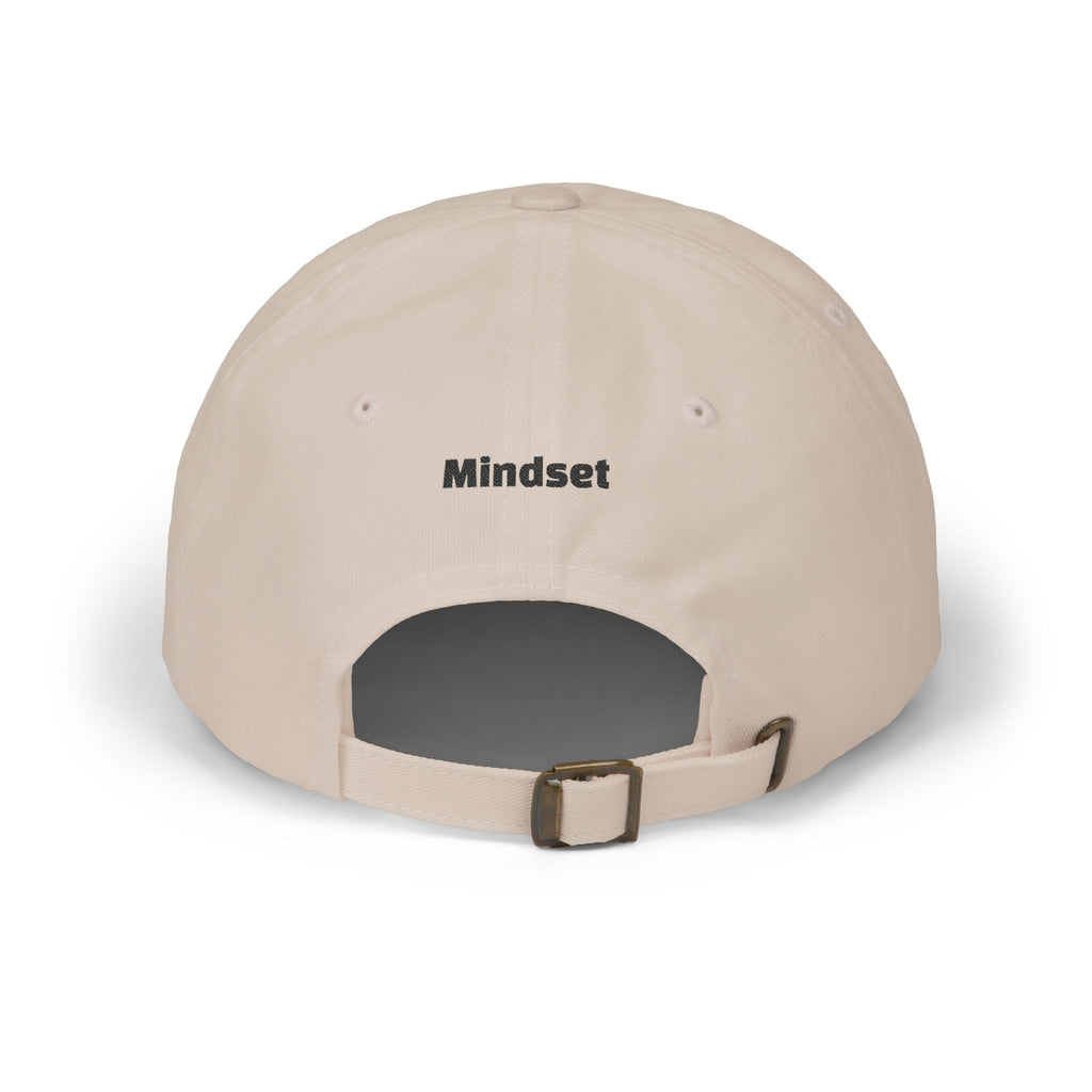 Make Money Moves Dad Cap — White Embroidered 'Make Money Moves' Front & 'Mindset' Back