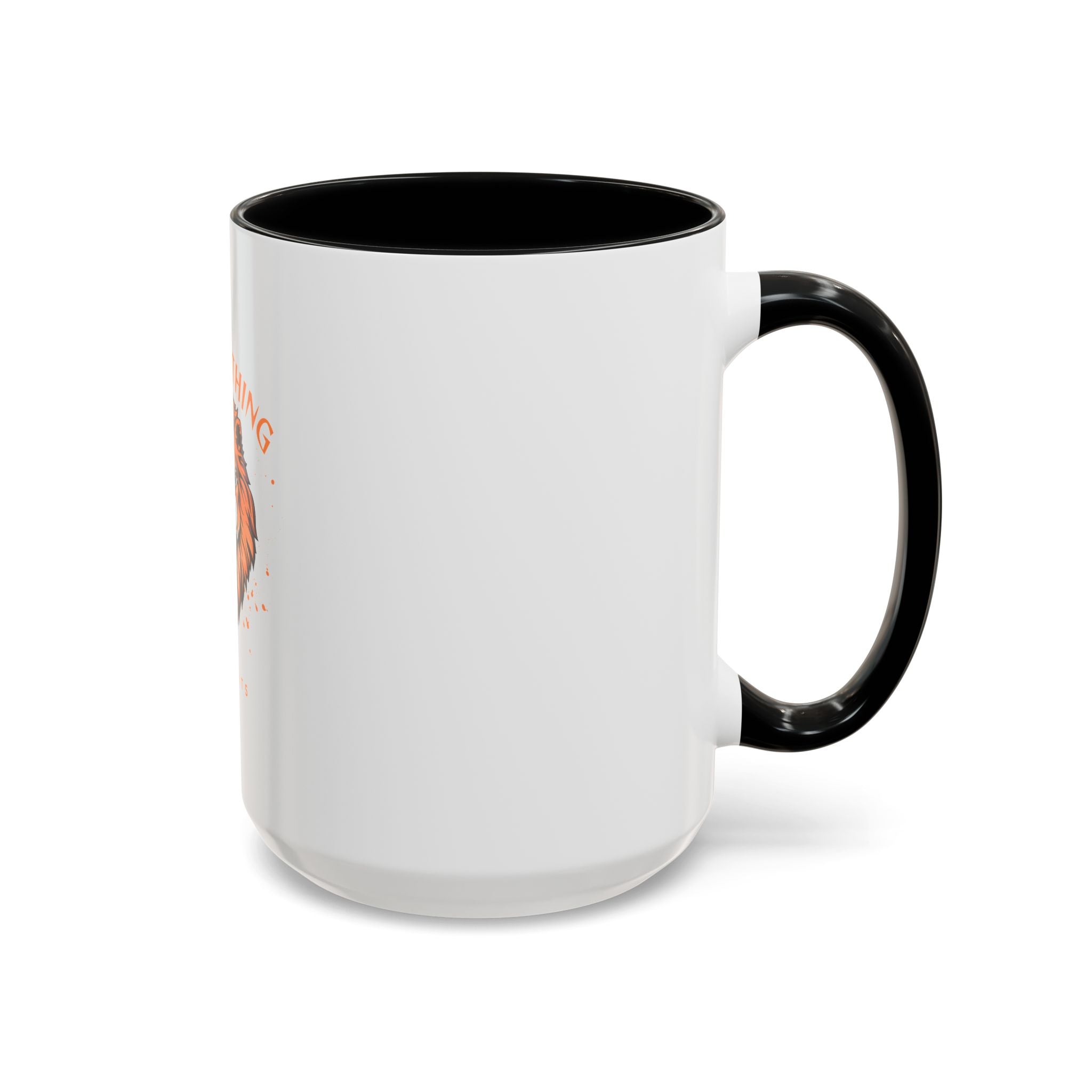 Fear Nothing Lion Accent Coffee Mug — Inspirational No Limits Motivational Gift