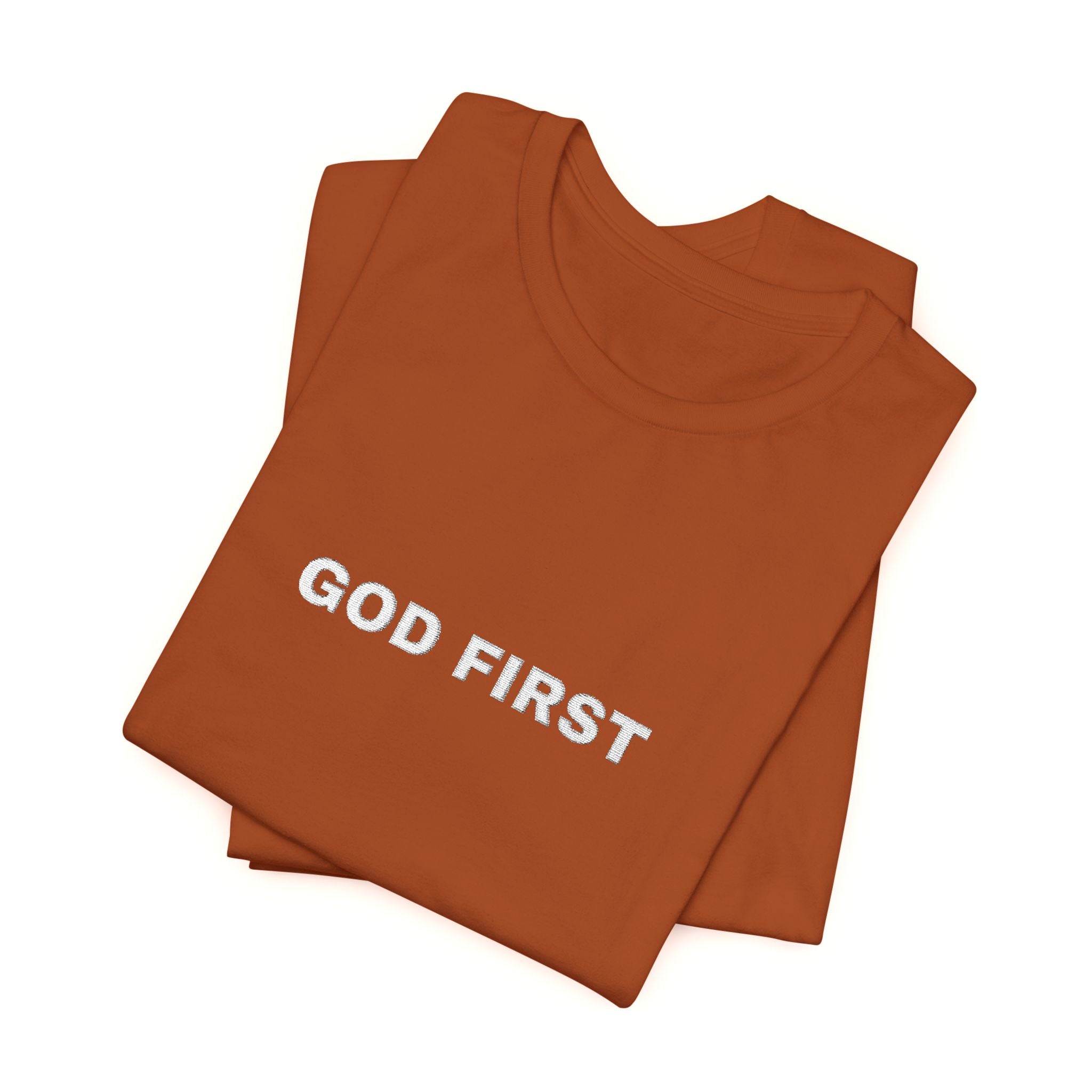 God First T-Shirt – Floral Lettering Christian Tee