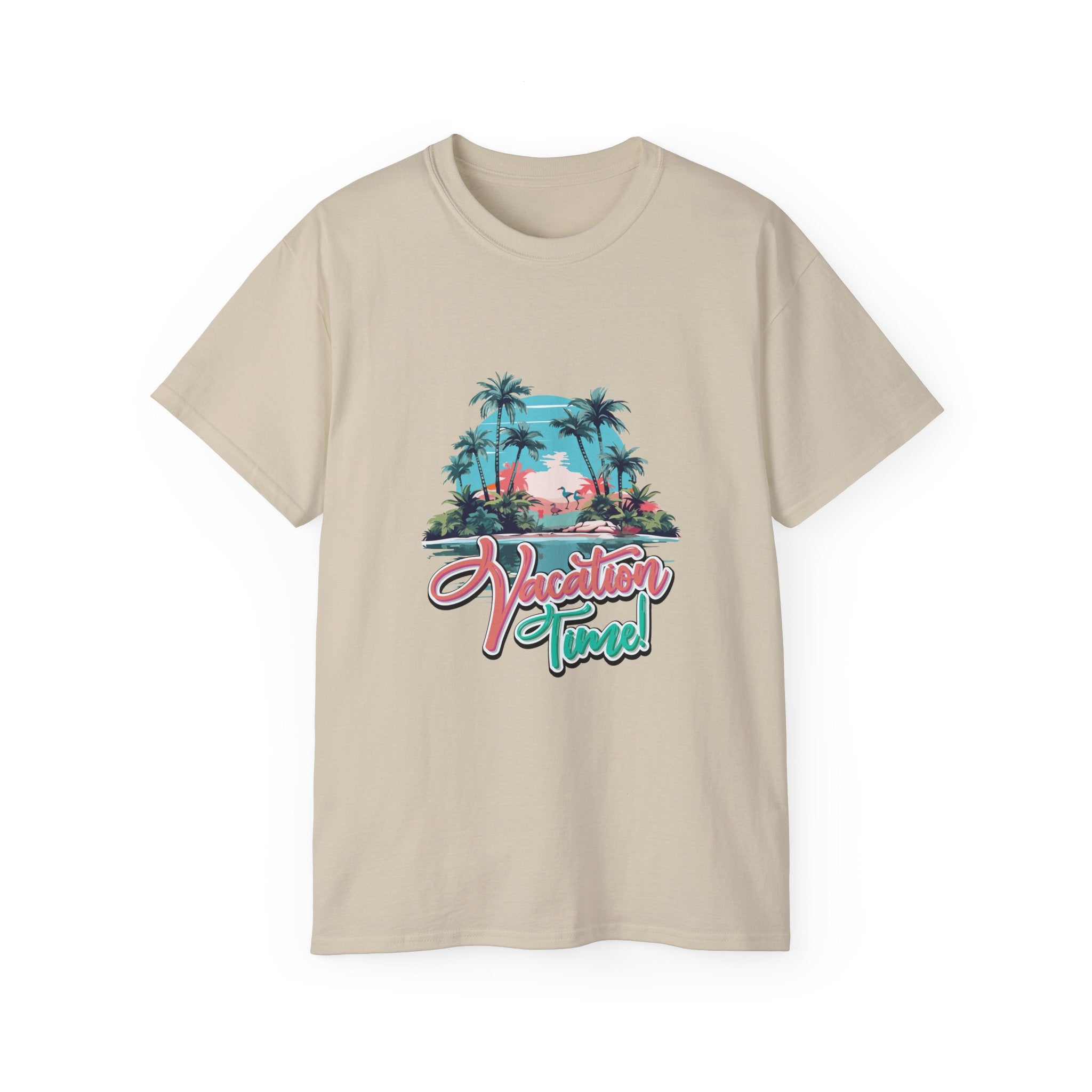 Vacation Time T-Shirt — Tropical Palm Beach Retro Tee