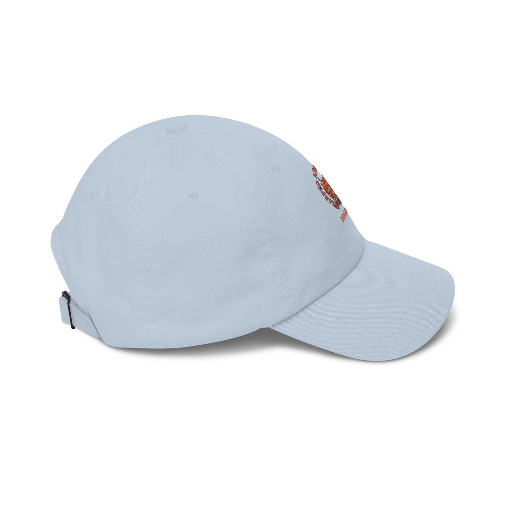 Dragon Emblem Dad Cap — Vintage Orange Floral Crest Hat