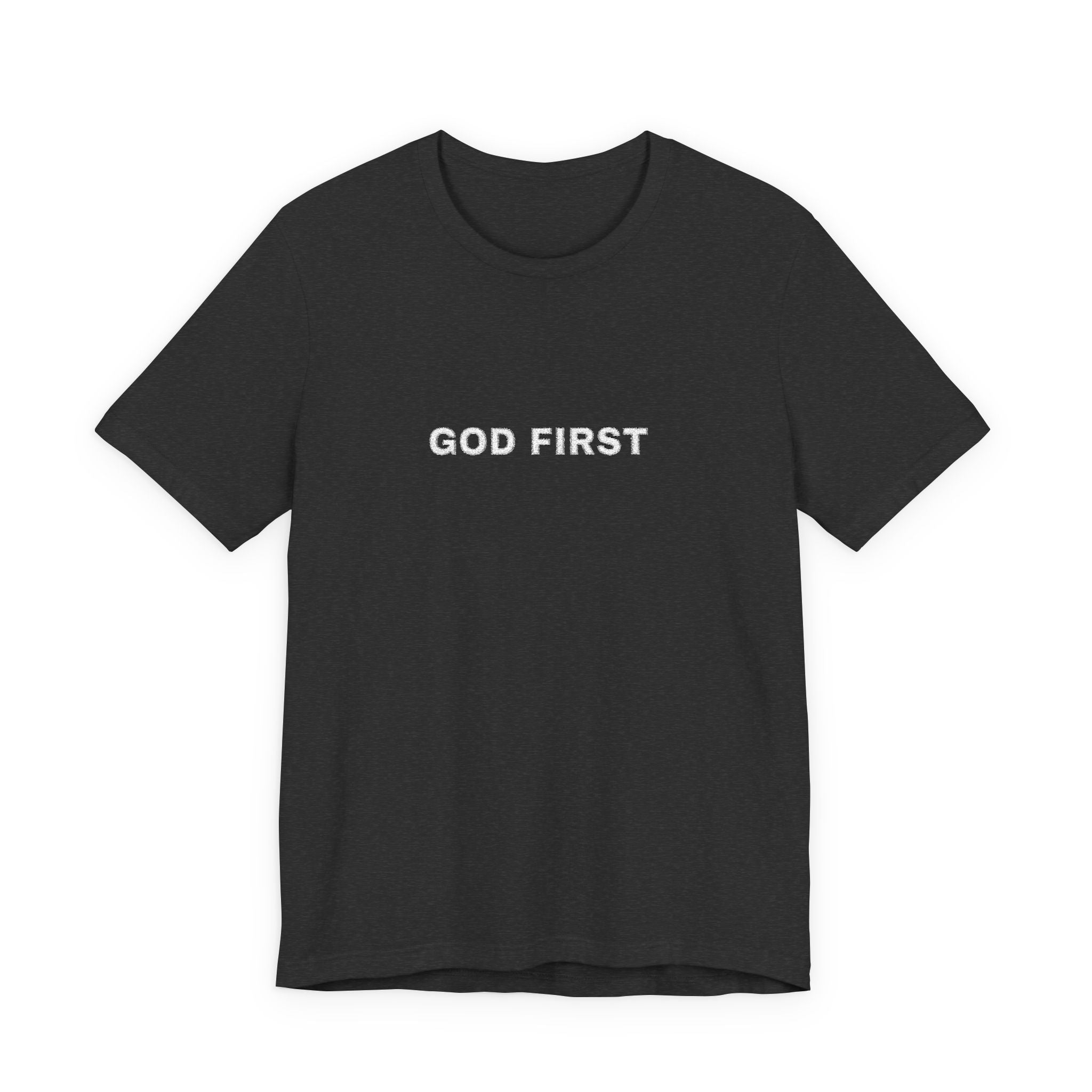 God First T-Shirt – Floral Lettering Christian Tee