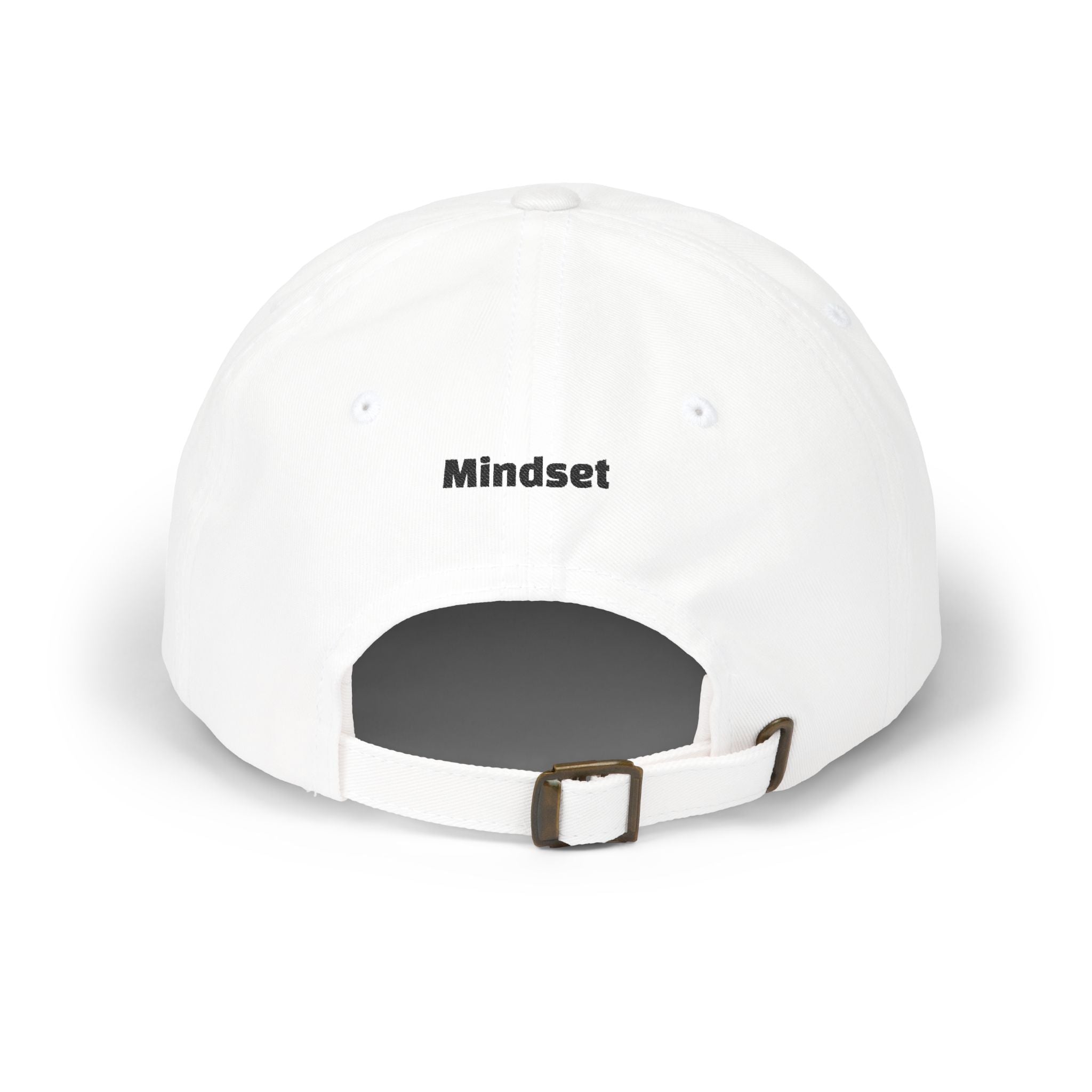 Make Money Moves Dad Cap — White Embroidered 'Make Money Moves' Front & 'Mindset' Back