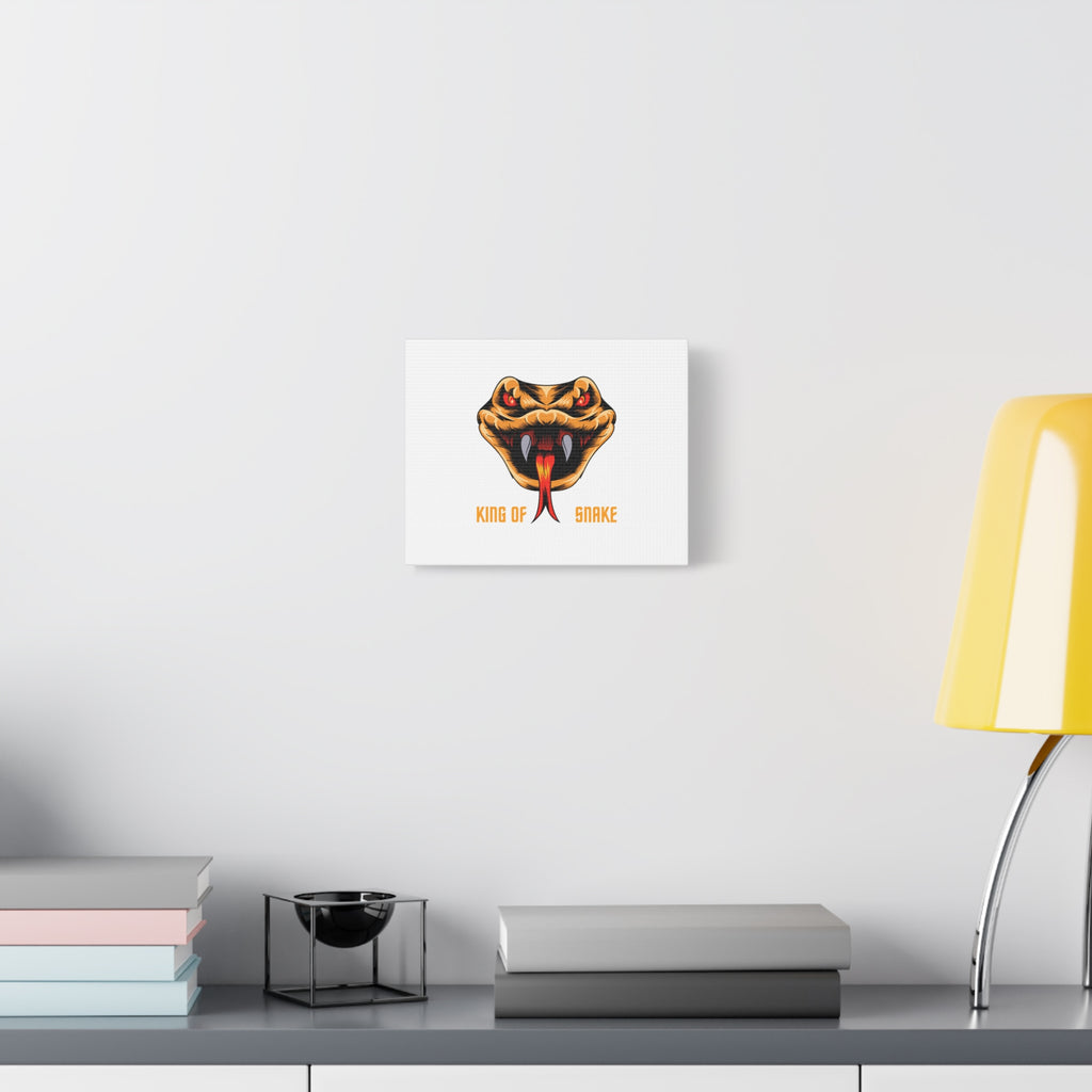 Snake Canvas Wall Art – "King of Snake" Fierce Cobra Head Matte Stretched Print