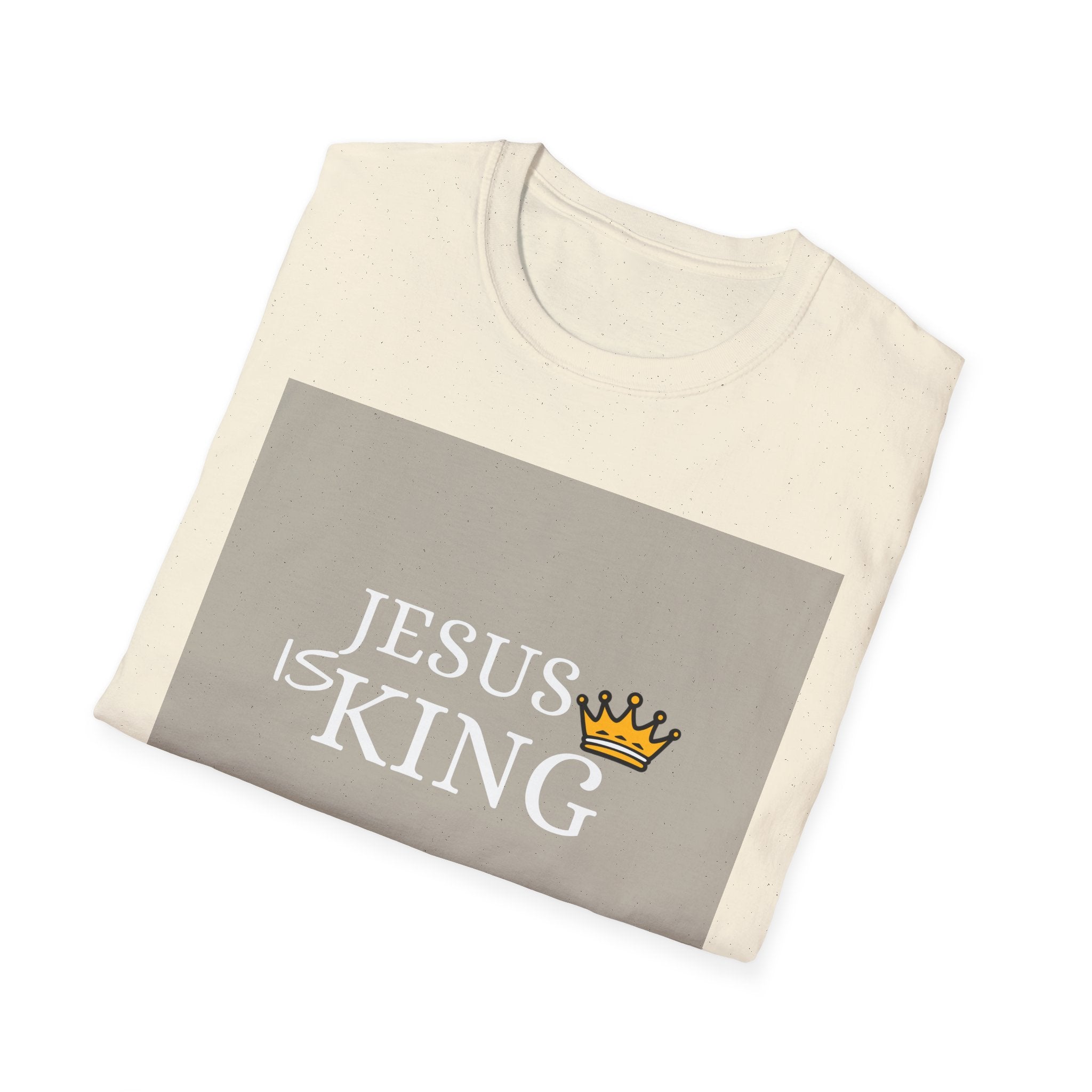 Jesus Is King T-Shirt — Christian Faith Tee with Crown Graphic