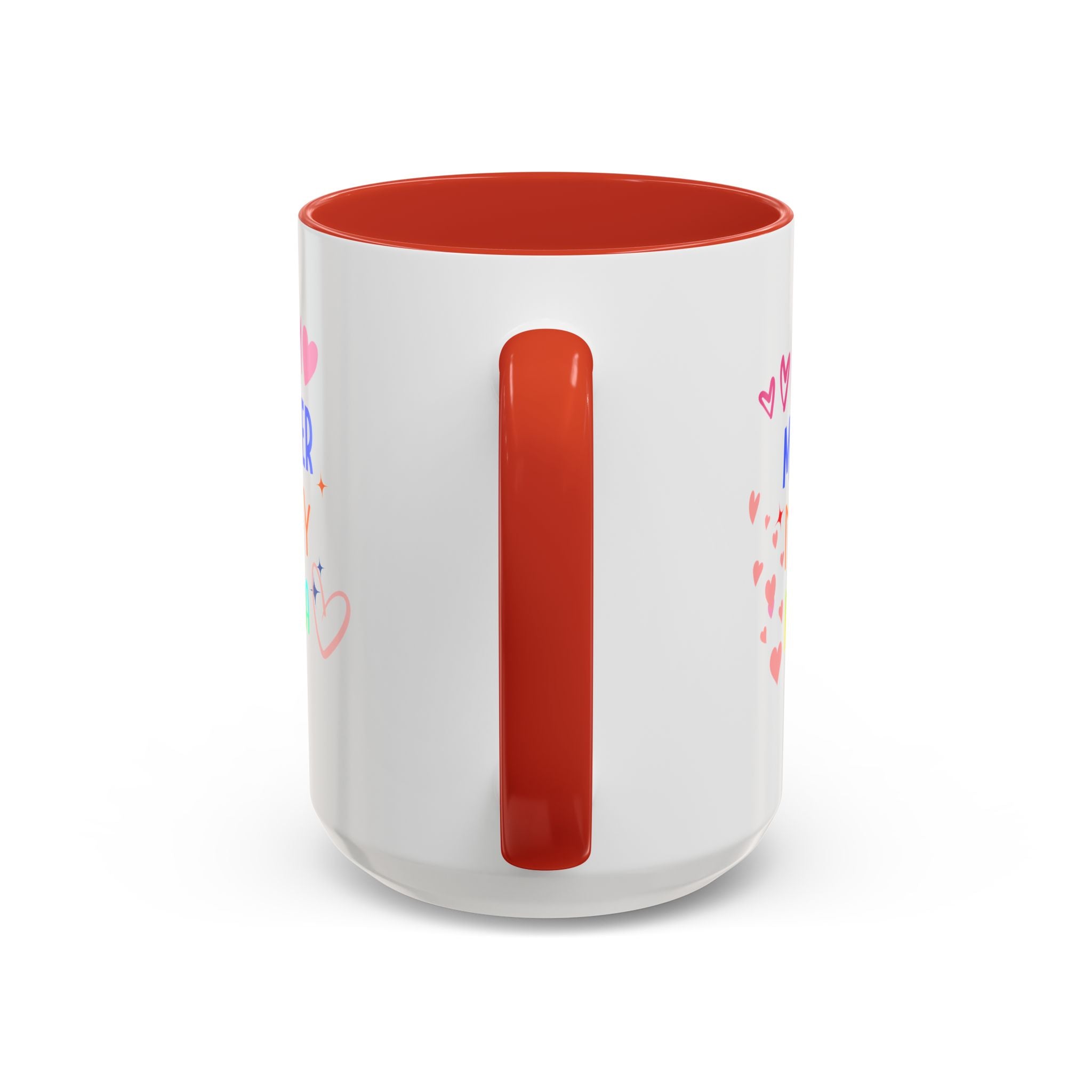Mother/Mom Rainbow Accent Coffee Mug — 'Mom Mother Mommy Mama' Gift for Mother's Day