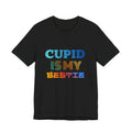 Cupid Is My Bestie Tee - Rainbow Valentine Graphic T-Shirt