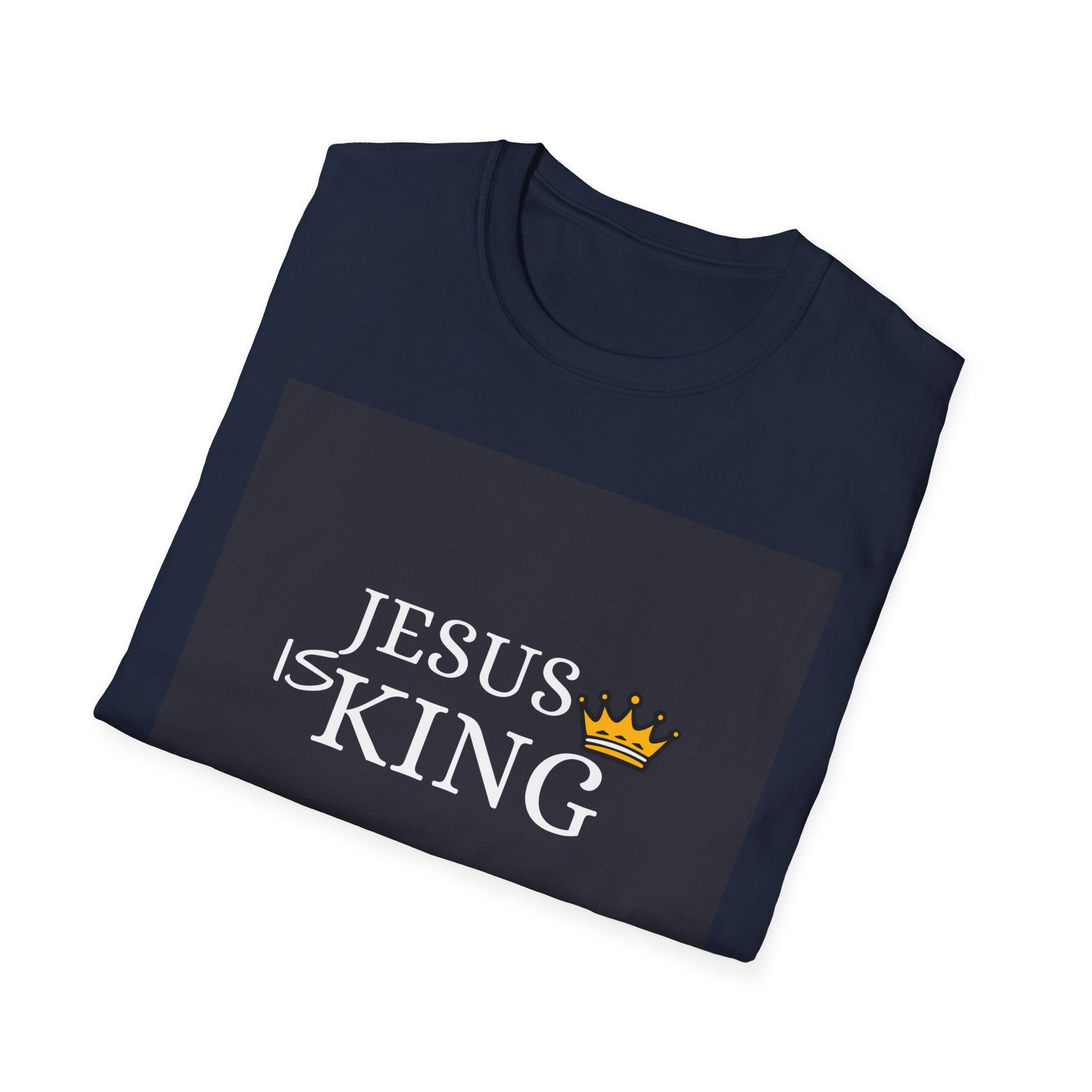 Jesus Is King T-Shirt — Christian Faith Tee with Crown Graphic