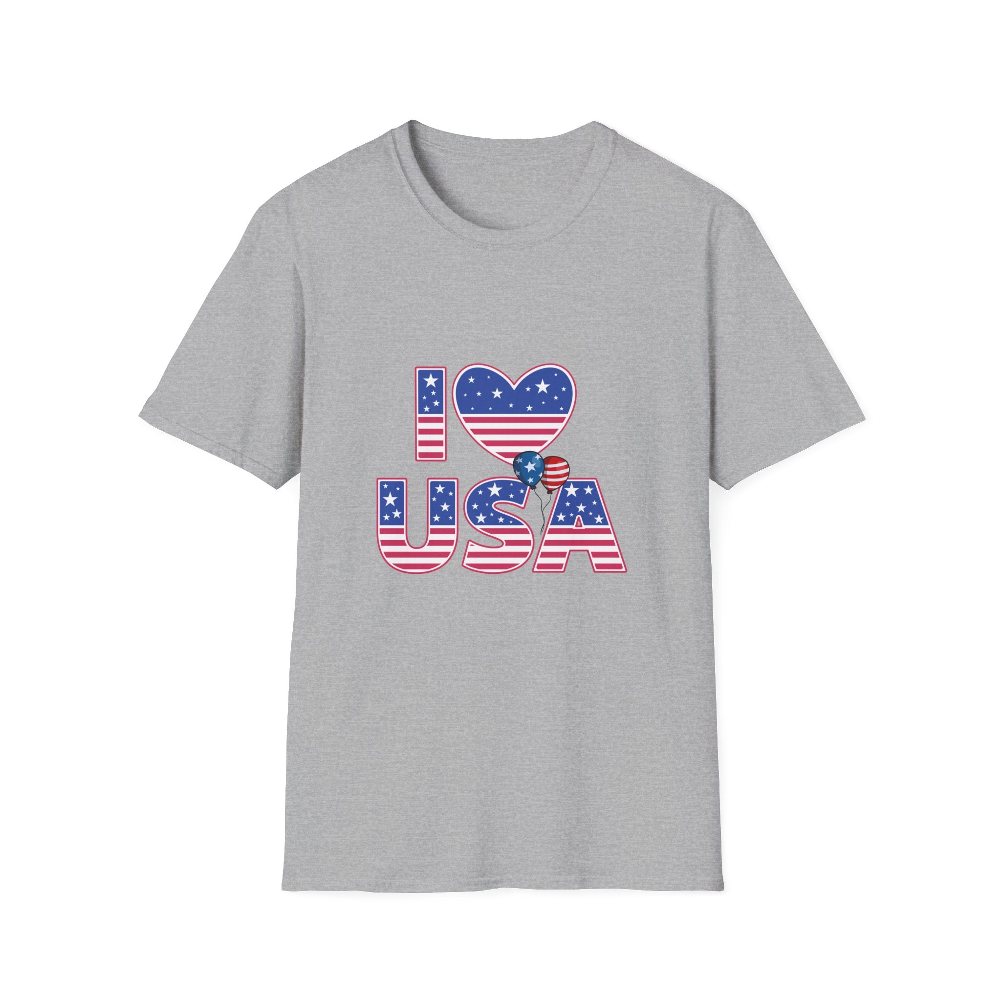 I Heart USA T-Shirt — Patriotic American Flag Tee for 4th of July