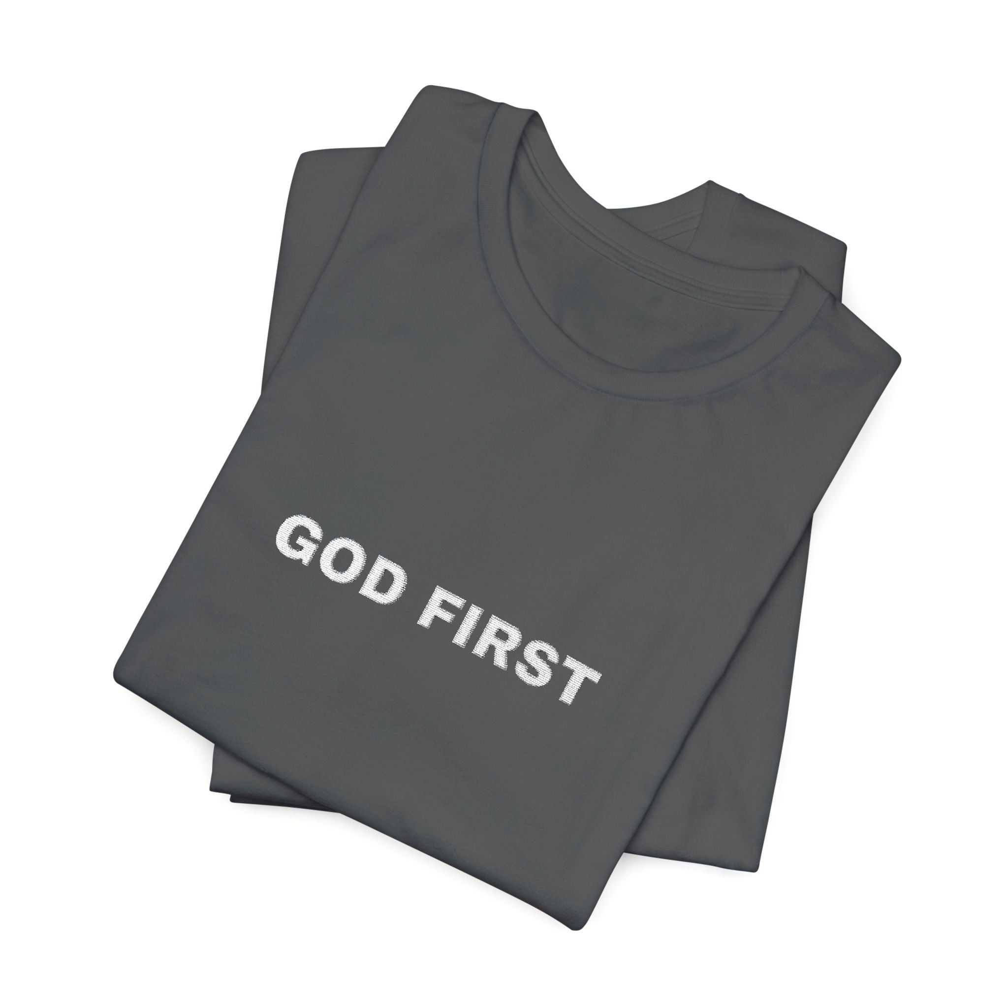 God First T-Shirt – Floral Lettering Christian Tee