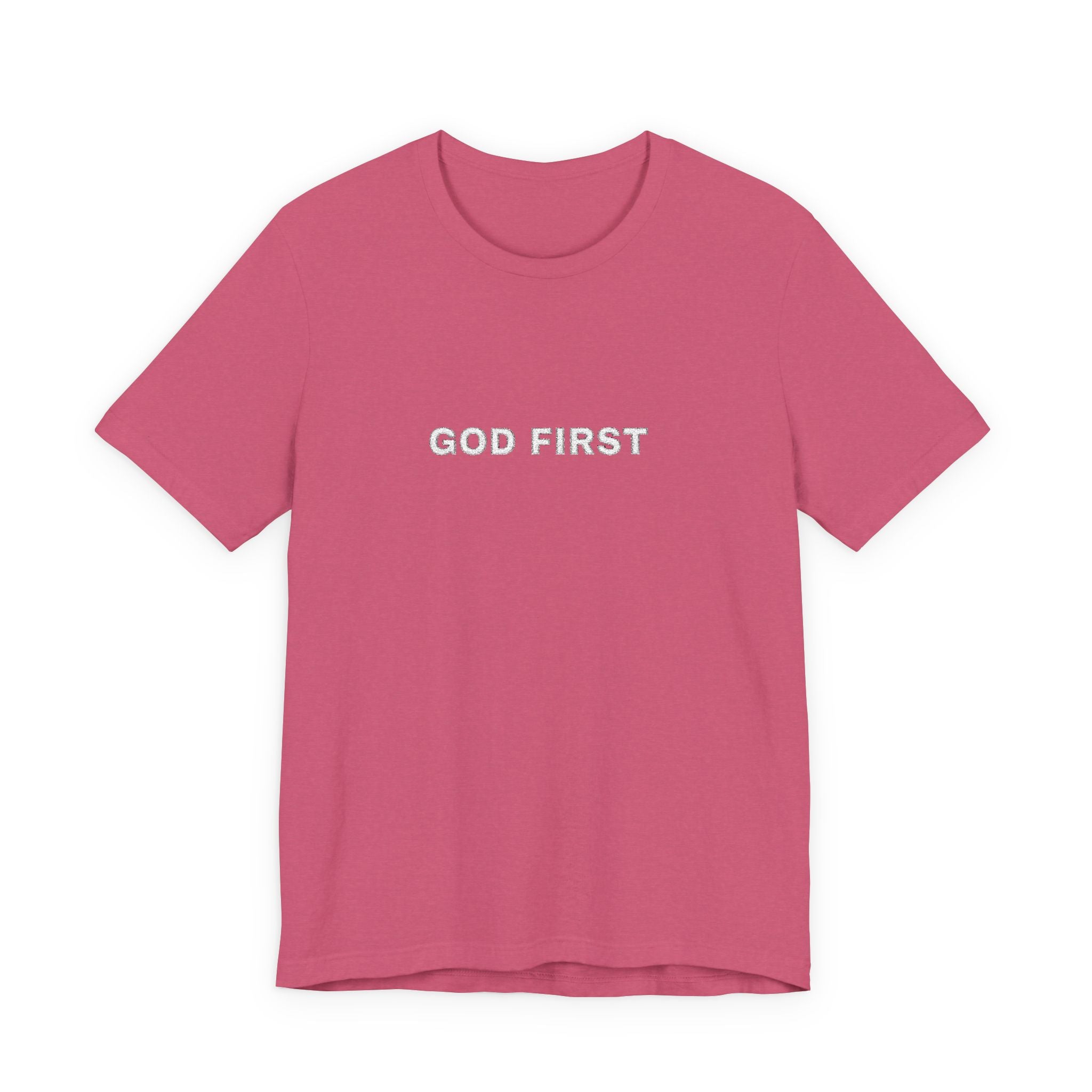 God First T-Shirt – Floral Lettering Christian Tee