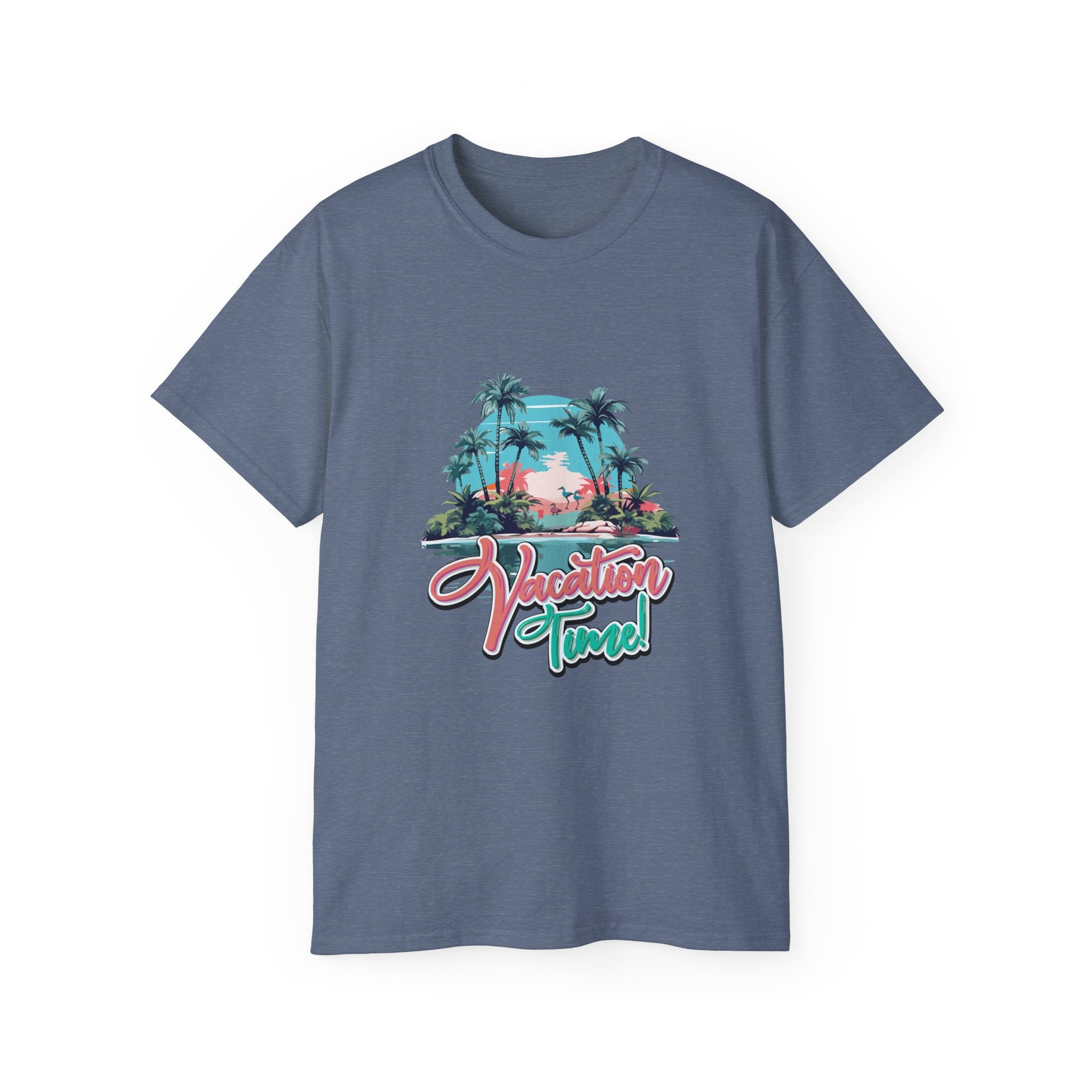 Vacation Time T-Shirt — Tropical Palm Beach Retro Tee