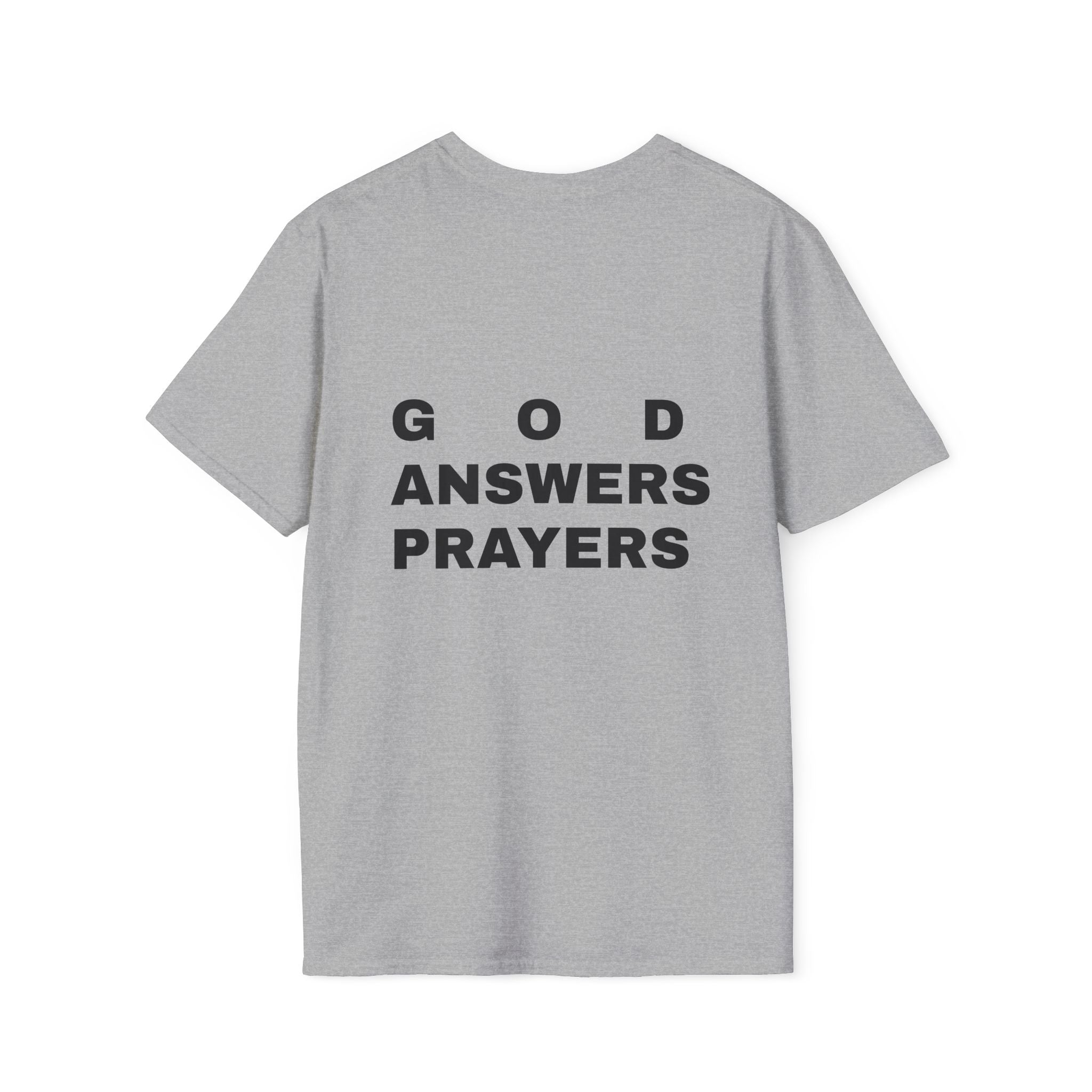God Is Good Heart T‑Shirt – "God Answers Prayers" Christian Faith Tee