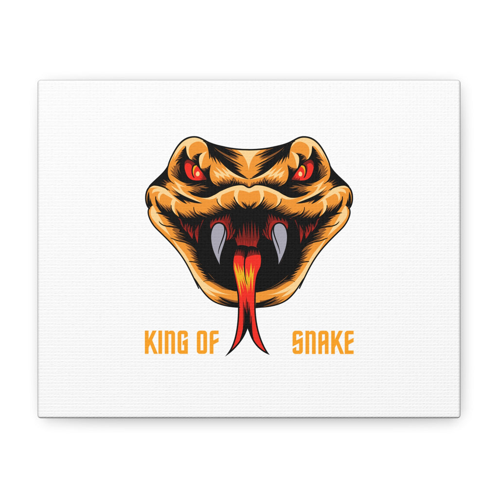 Snake Canvas Wall Art – "King of Snake" Fierce Cobra Head Matte Stretched Print