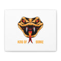 Snake Canvas Wall Art – "King of Snake" Fierce Cobra Head Matte Stretched Print