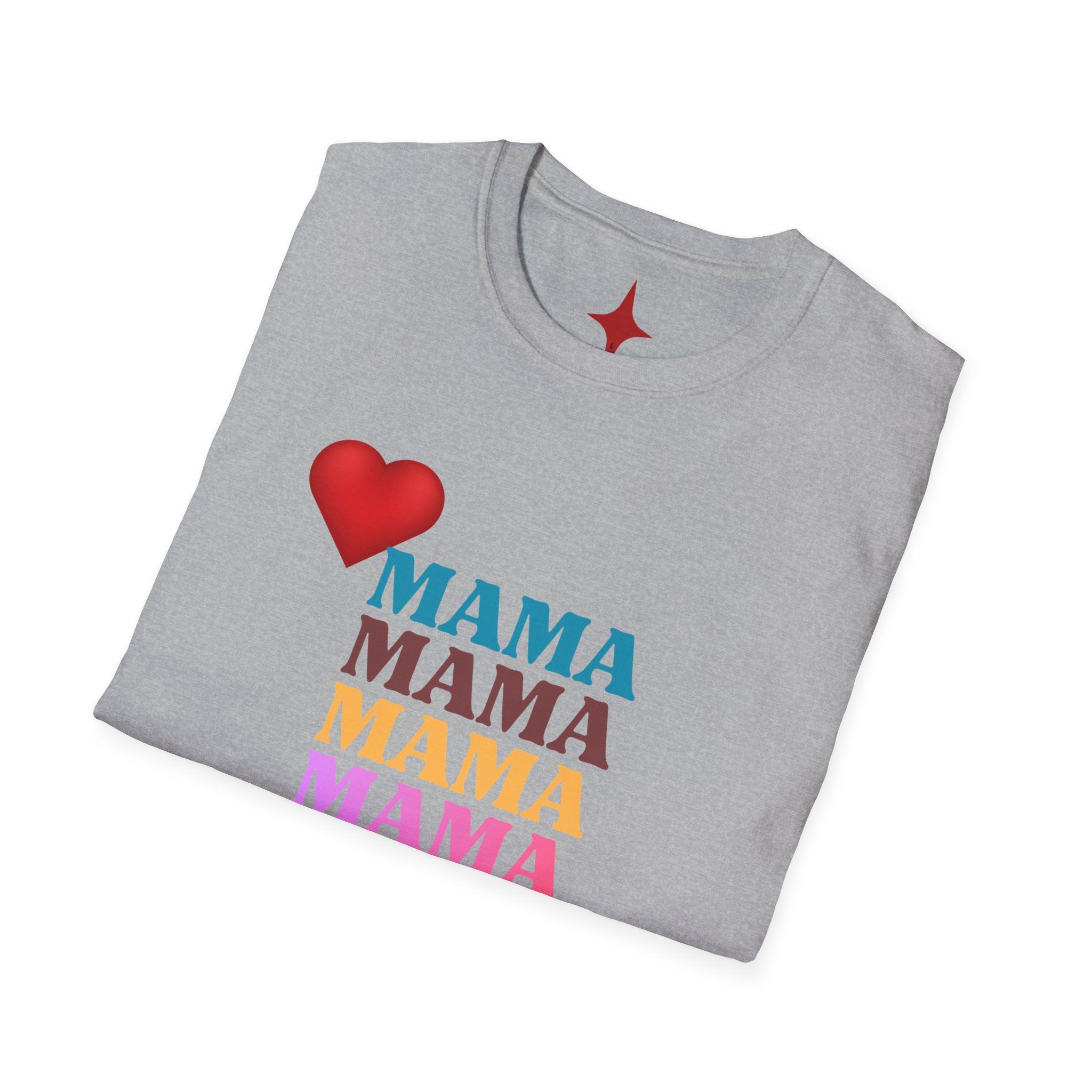 Mama Stack Heart T-Shirt — Colorful 'MAMA' Mother's Day Tee