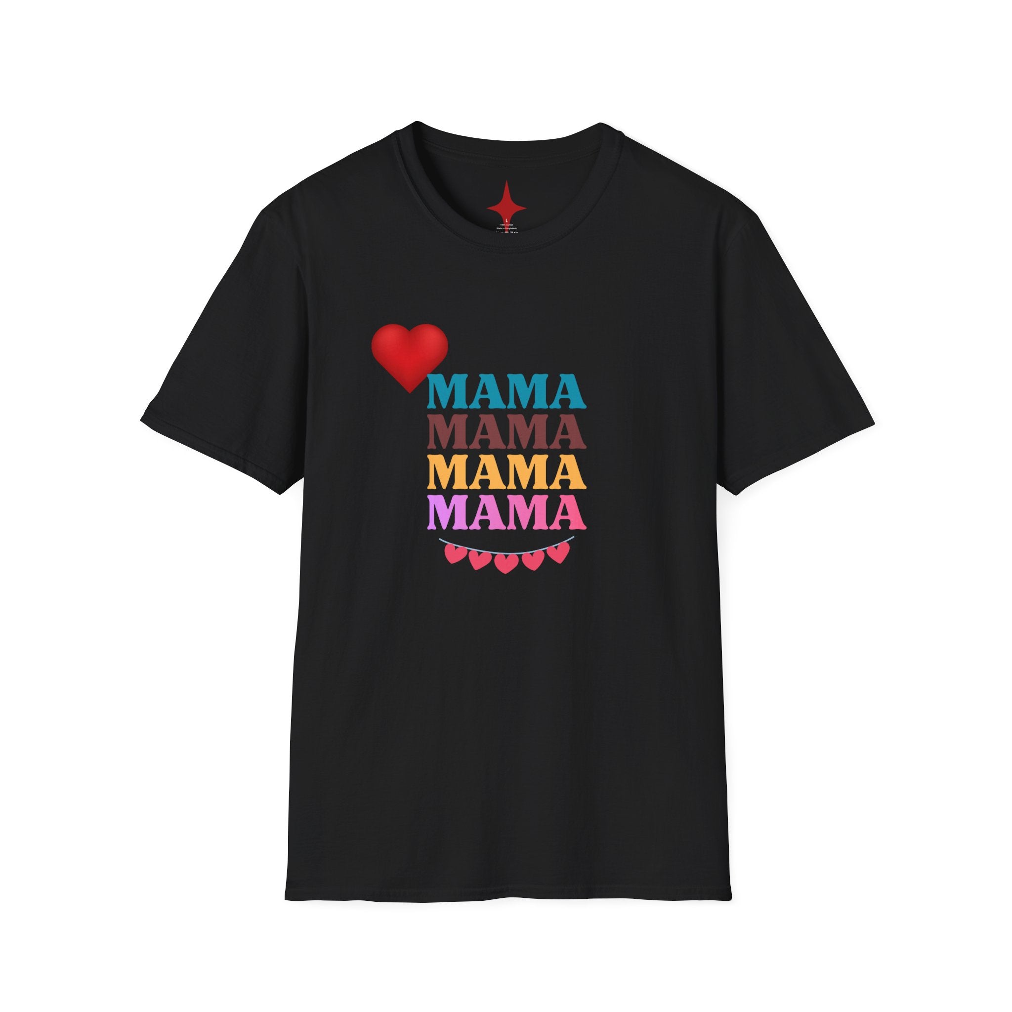 Mama Stack Heart T-Shirt — Colorful 'MAMA' Mother's Day Tee