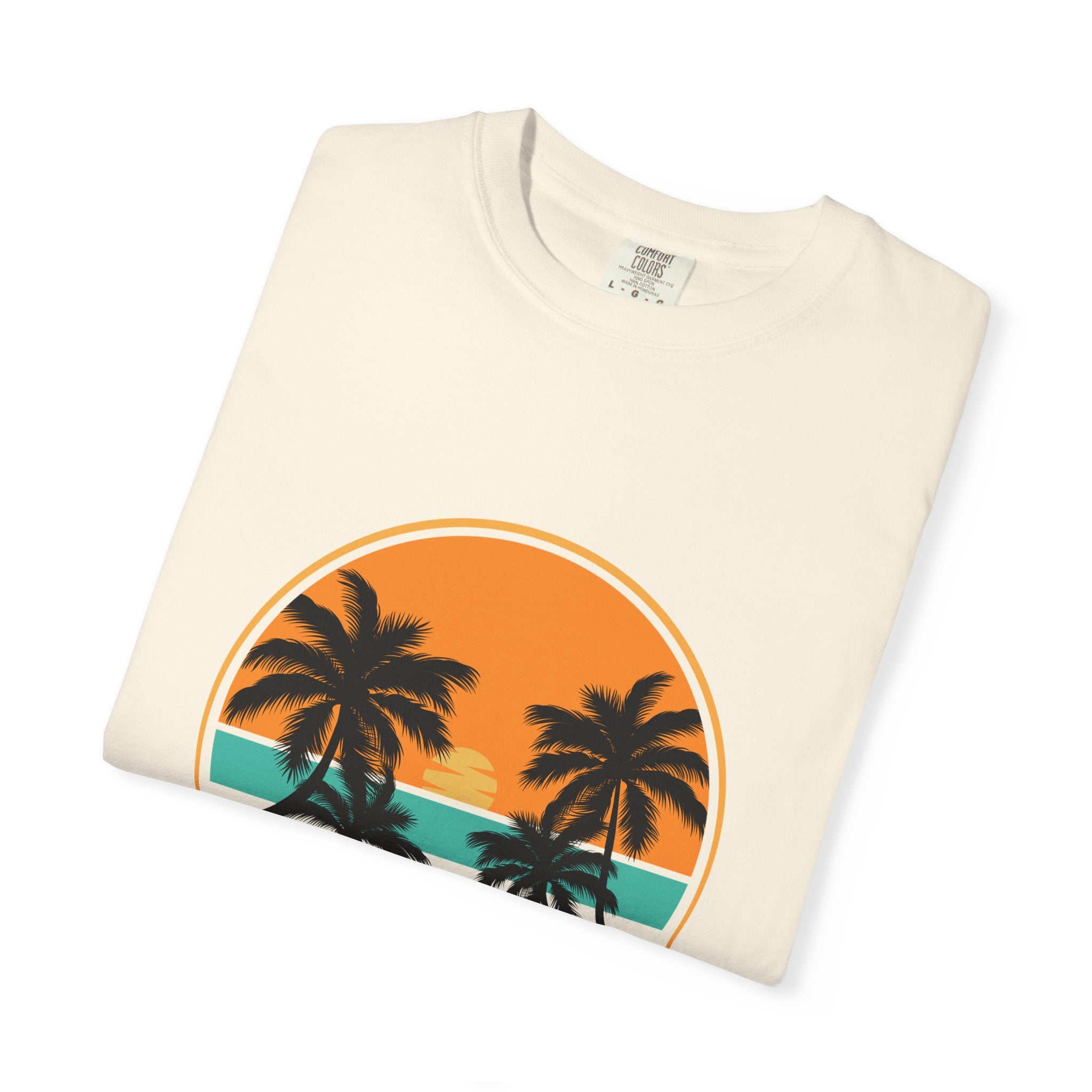 Rise Above Fear T-Shirt — Vintage Sunset Palm Tee