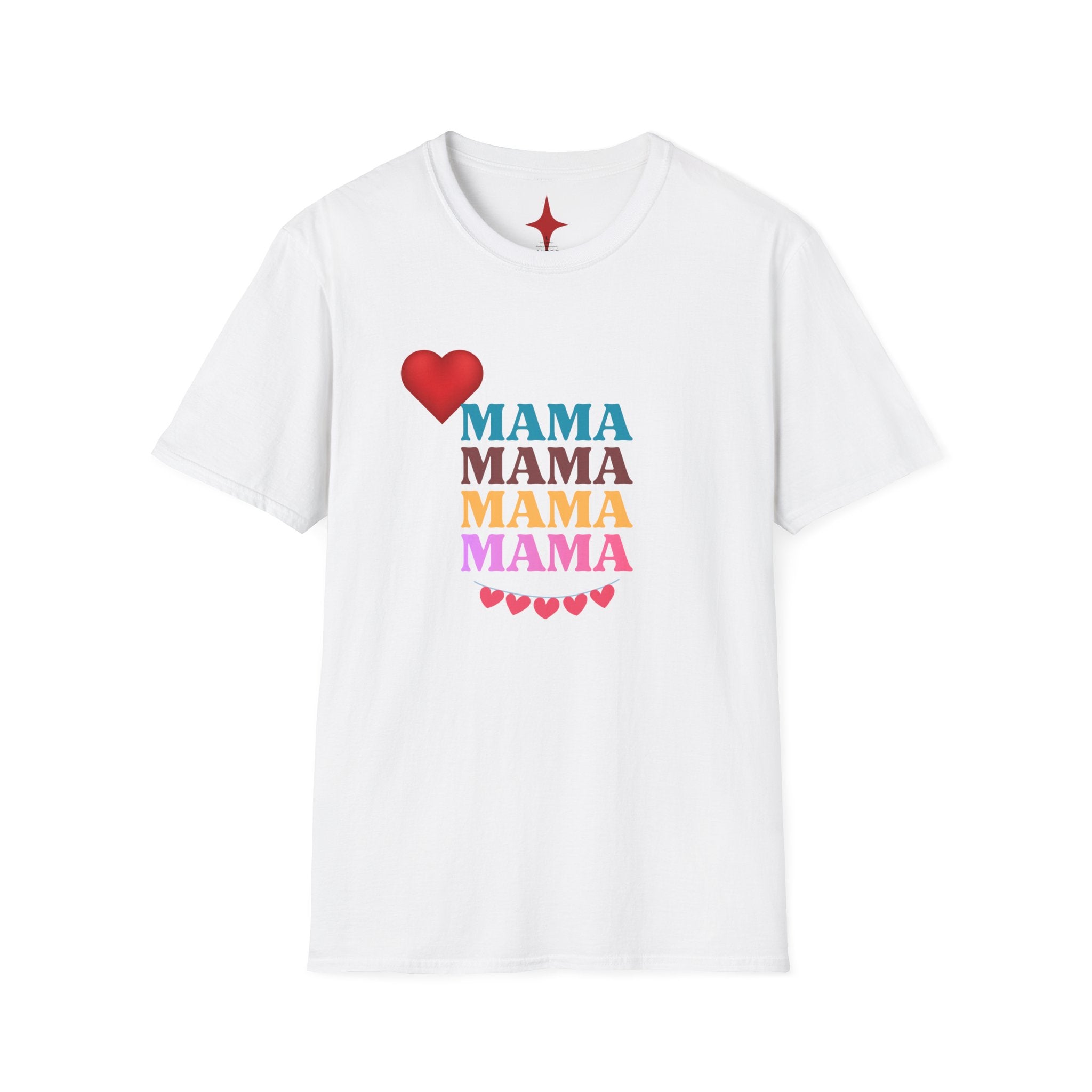 Mama Stack Heart T-Shirt — Colorful 'MAMA' Mother's Day Tee