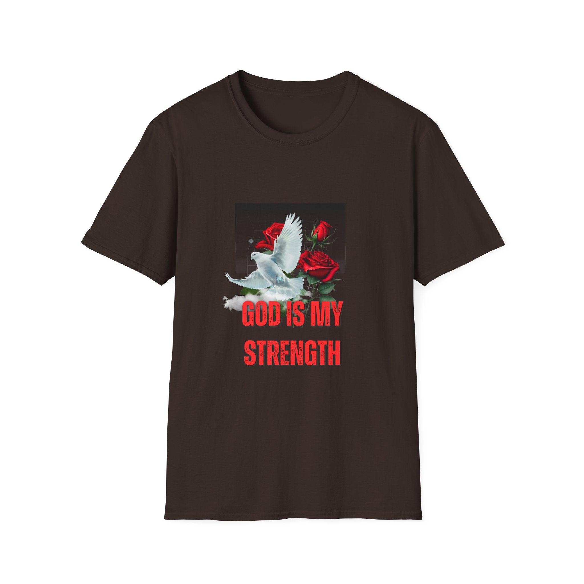 God Is My Strength T-Shirt — Floral Faith Graphic Tee