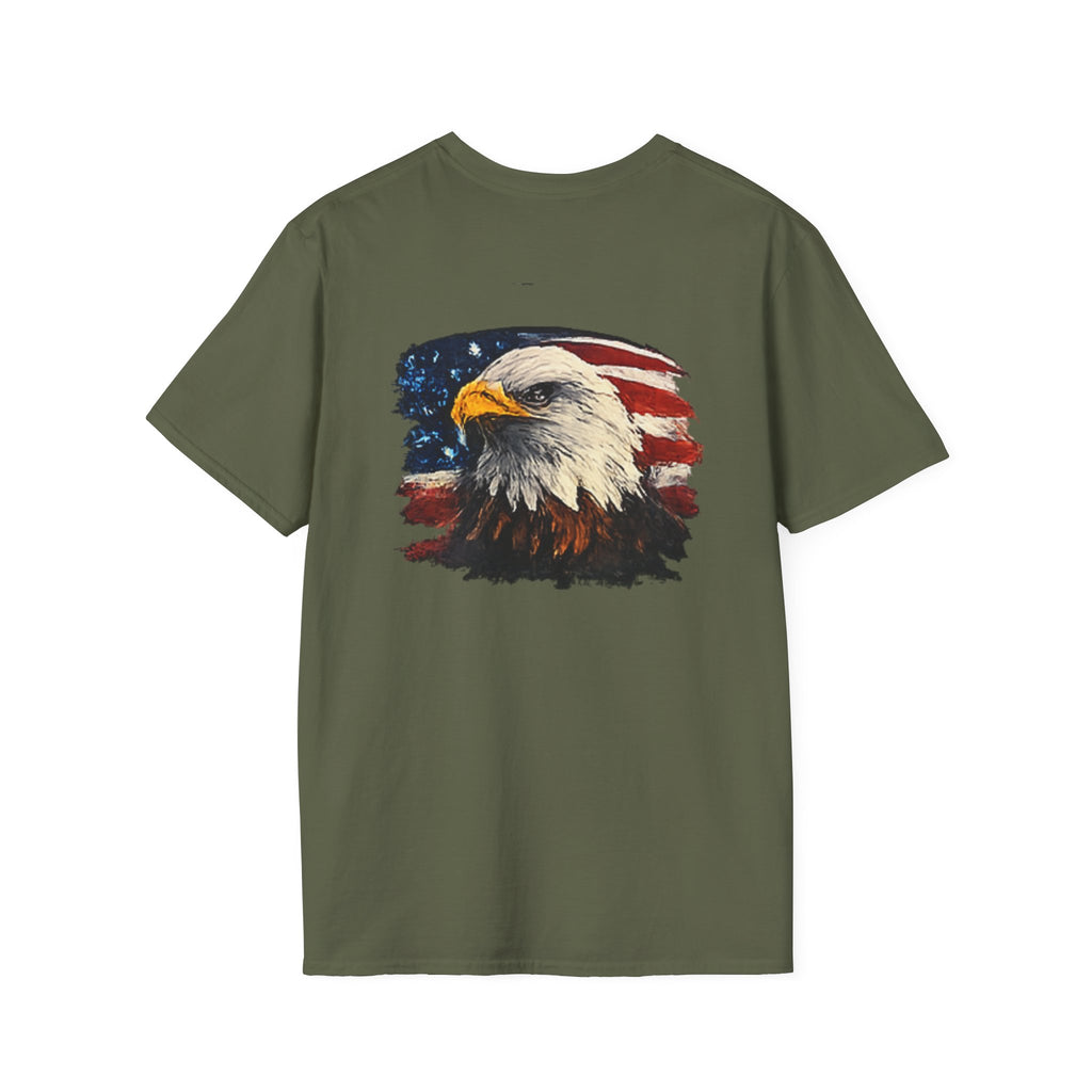 Patriotic Eagle T-Shirt — American Flag Bald Eagle Graphic Tee