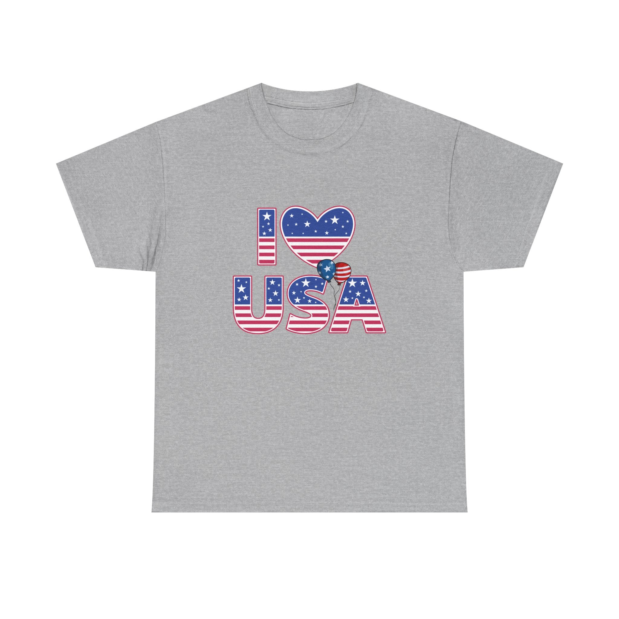 I Heart USA T-Shirt — Patriotic American Flag Tee for 4th of July