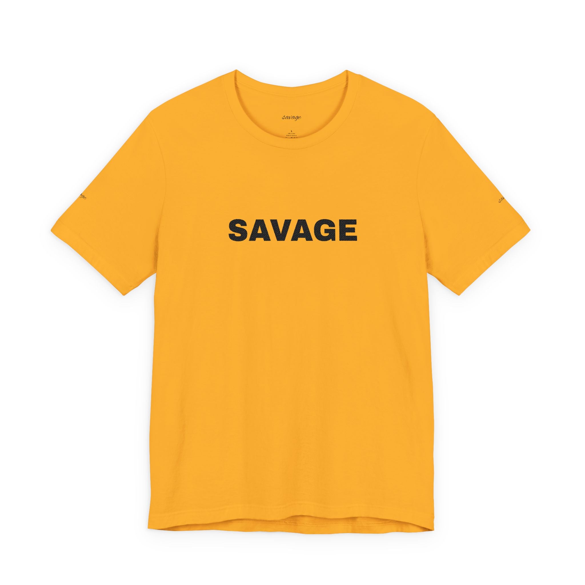 Savage Graphic Tee - Bold Text White T-Shirt