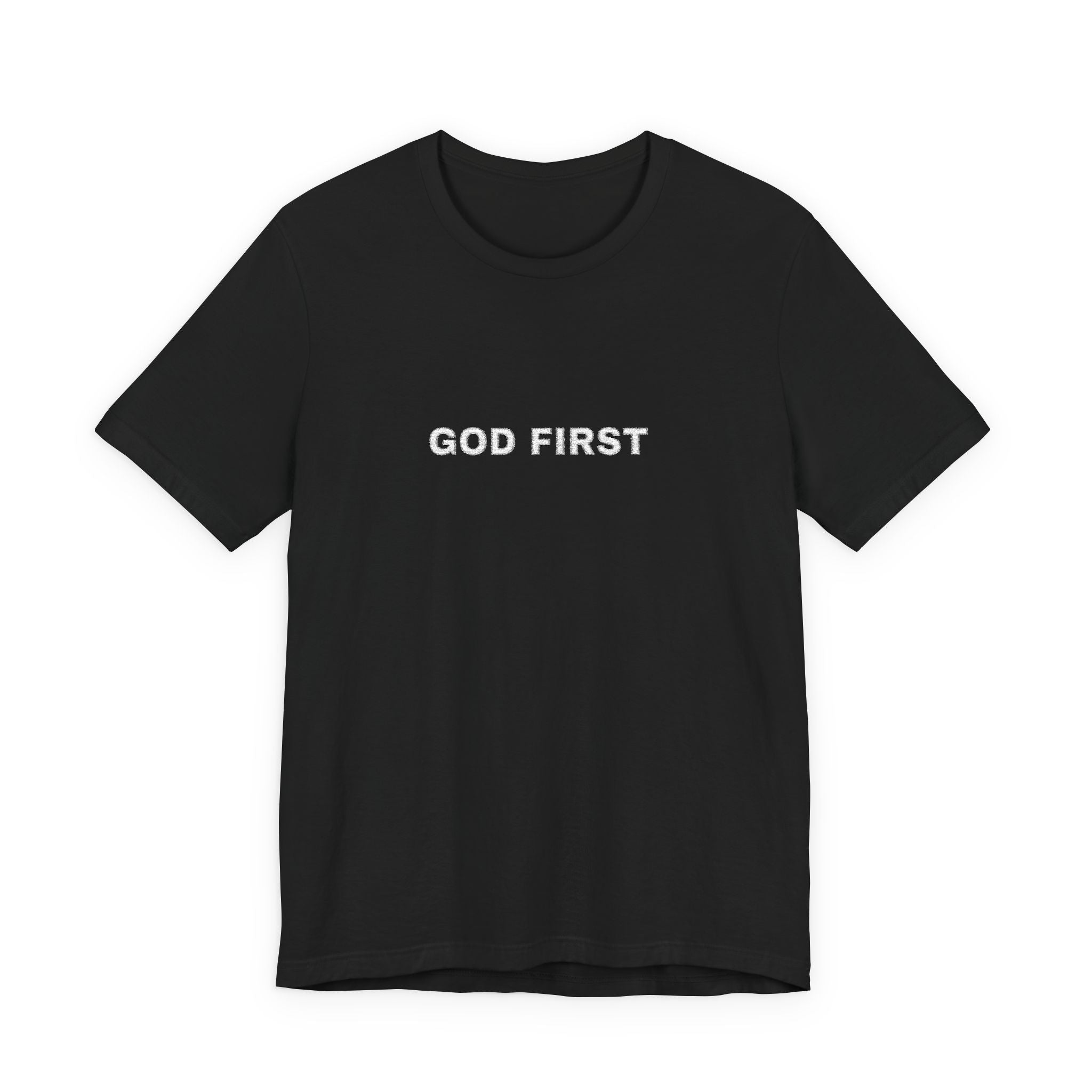 God First T-Shirt – Floral Lettering Christian Tee