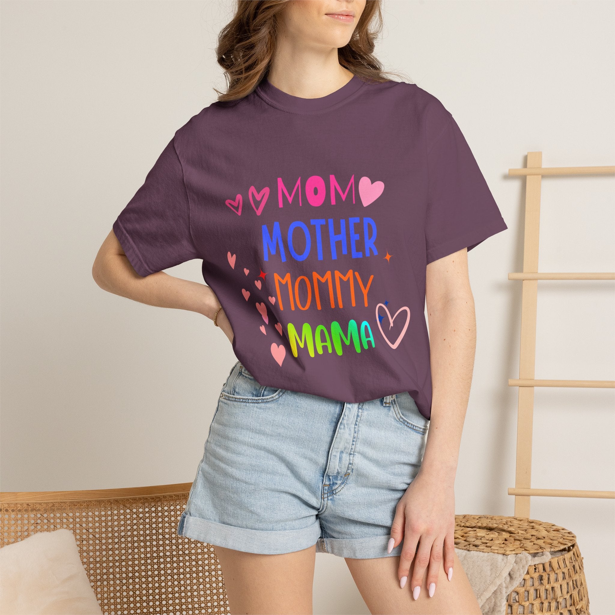 Mom • Mother • Mommy • Mama Colorful Hearts T-Shirt — Mother's Day Gift