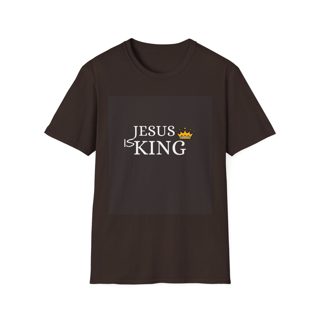 Jesus Is King T-Shirt — Christian Faith Tee with Crown Graphic