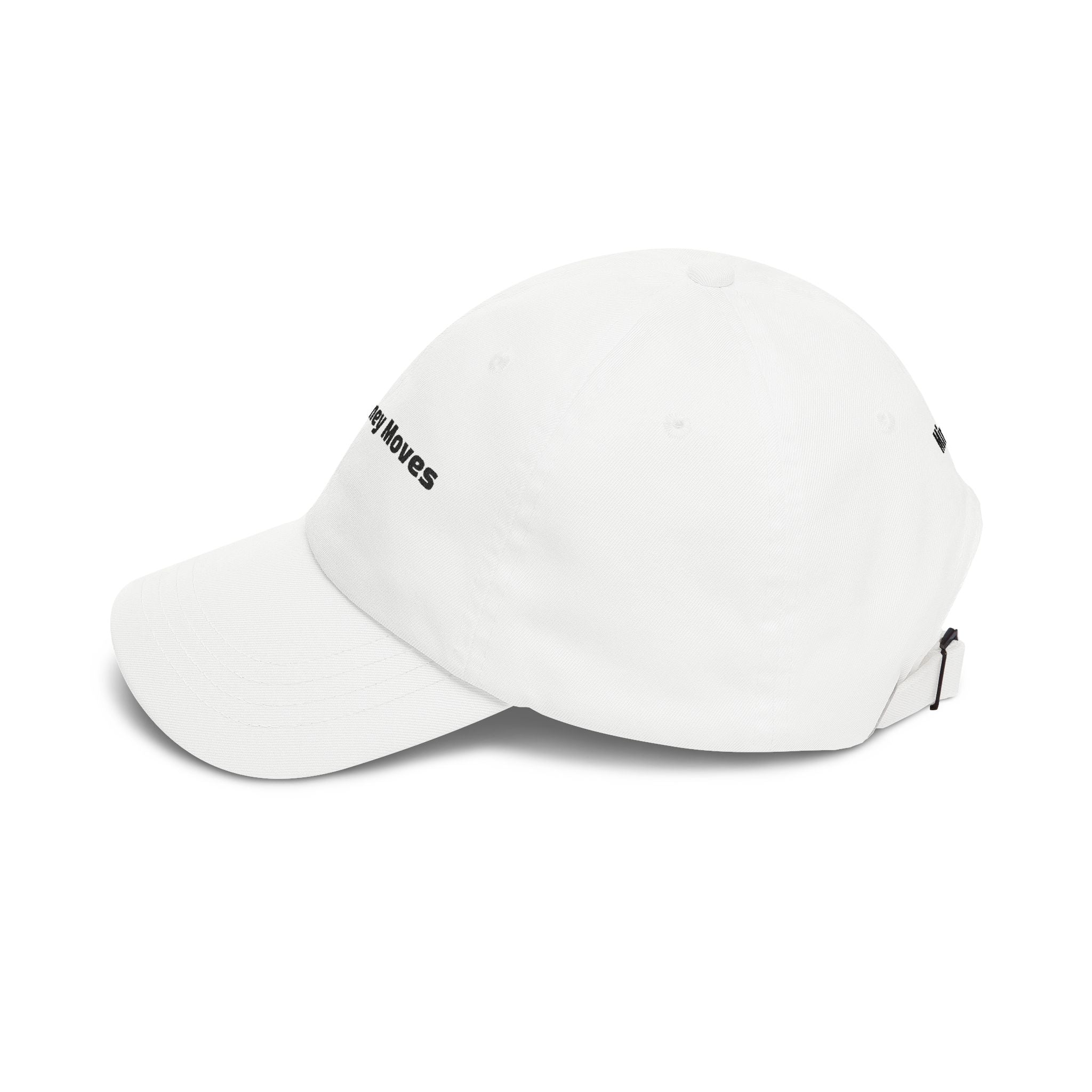 Make Money Moves Dad Cap — White Embroidered 'Make Money Moves' Front & 'Mindset' Back