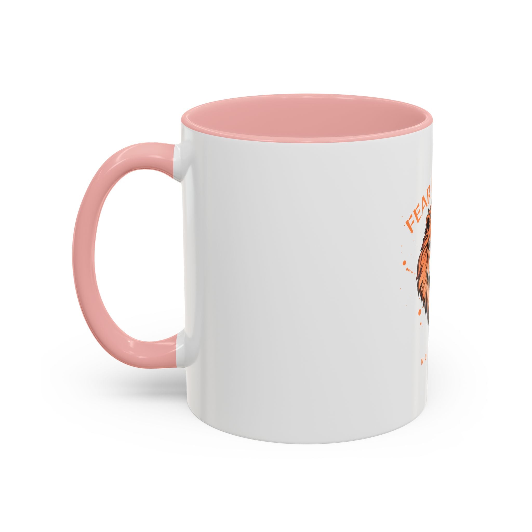 Fear Nothing Lion Accent Coffee Mug — Inspirational No Limits Motivational Gift