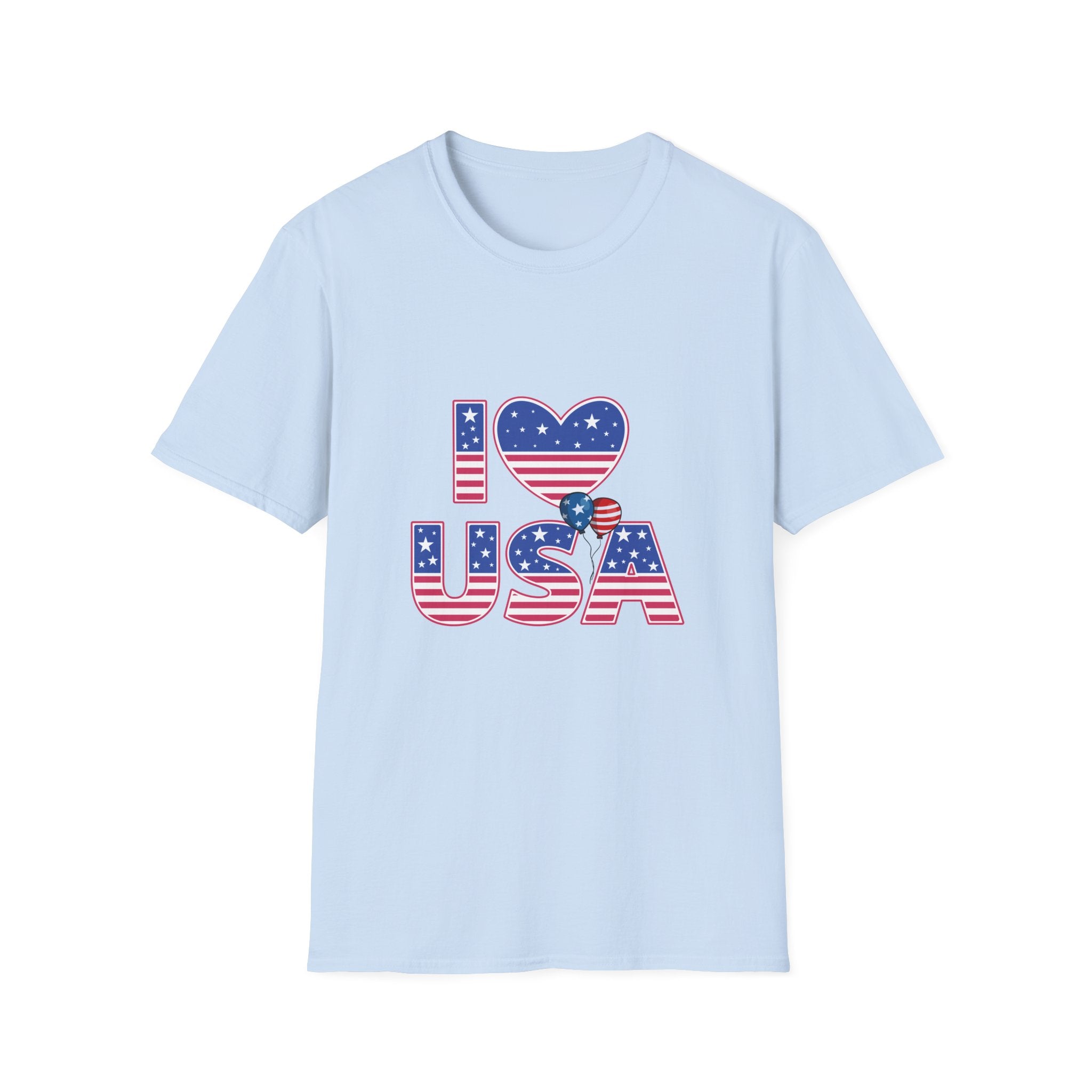 I Heart USA T-Shirt — Patriotic American Flag Tee for 4th of July