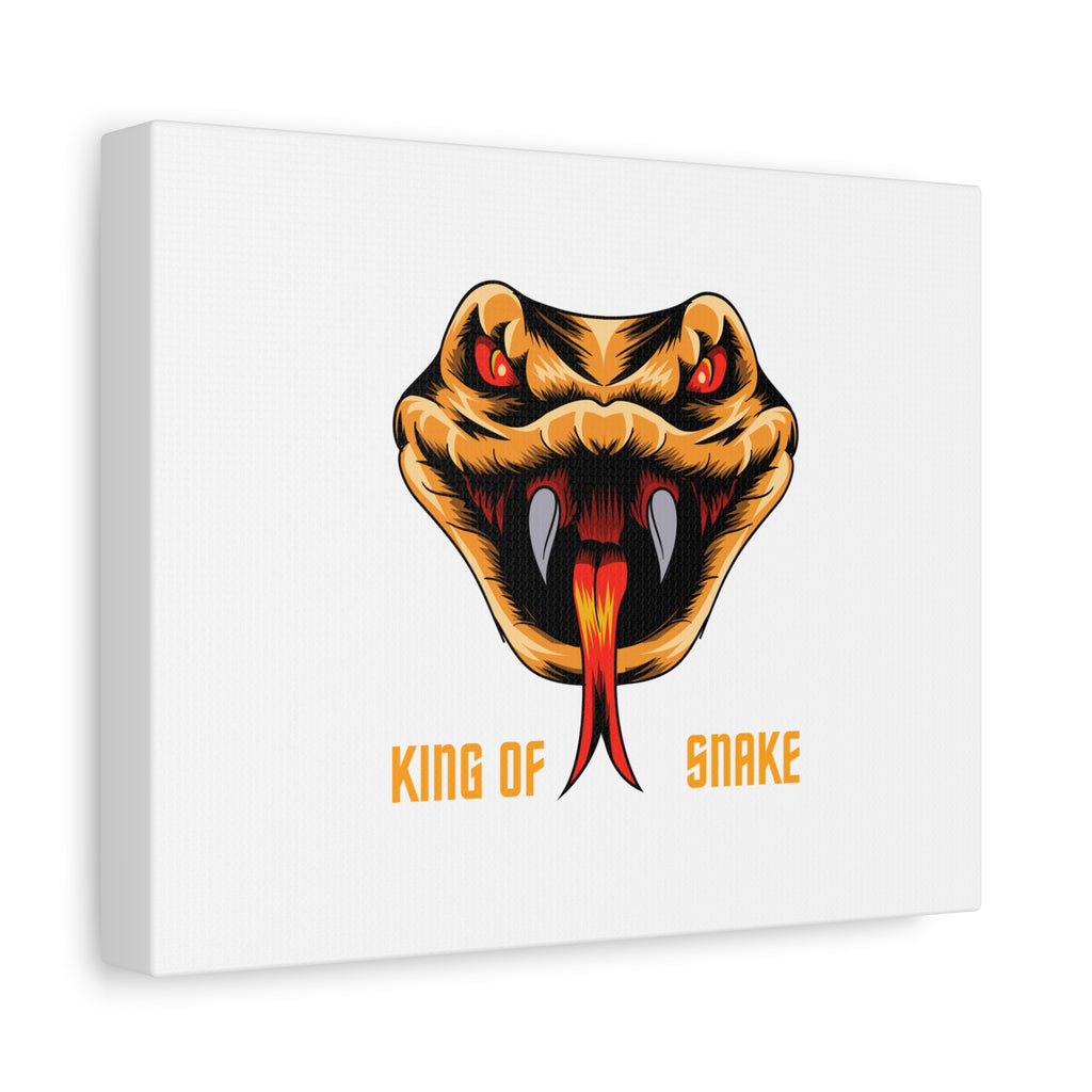 Snake Canvas Wall Art – "King of Snake" Fierce Cobra Head Matte Stretched Print