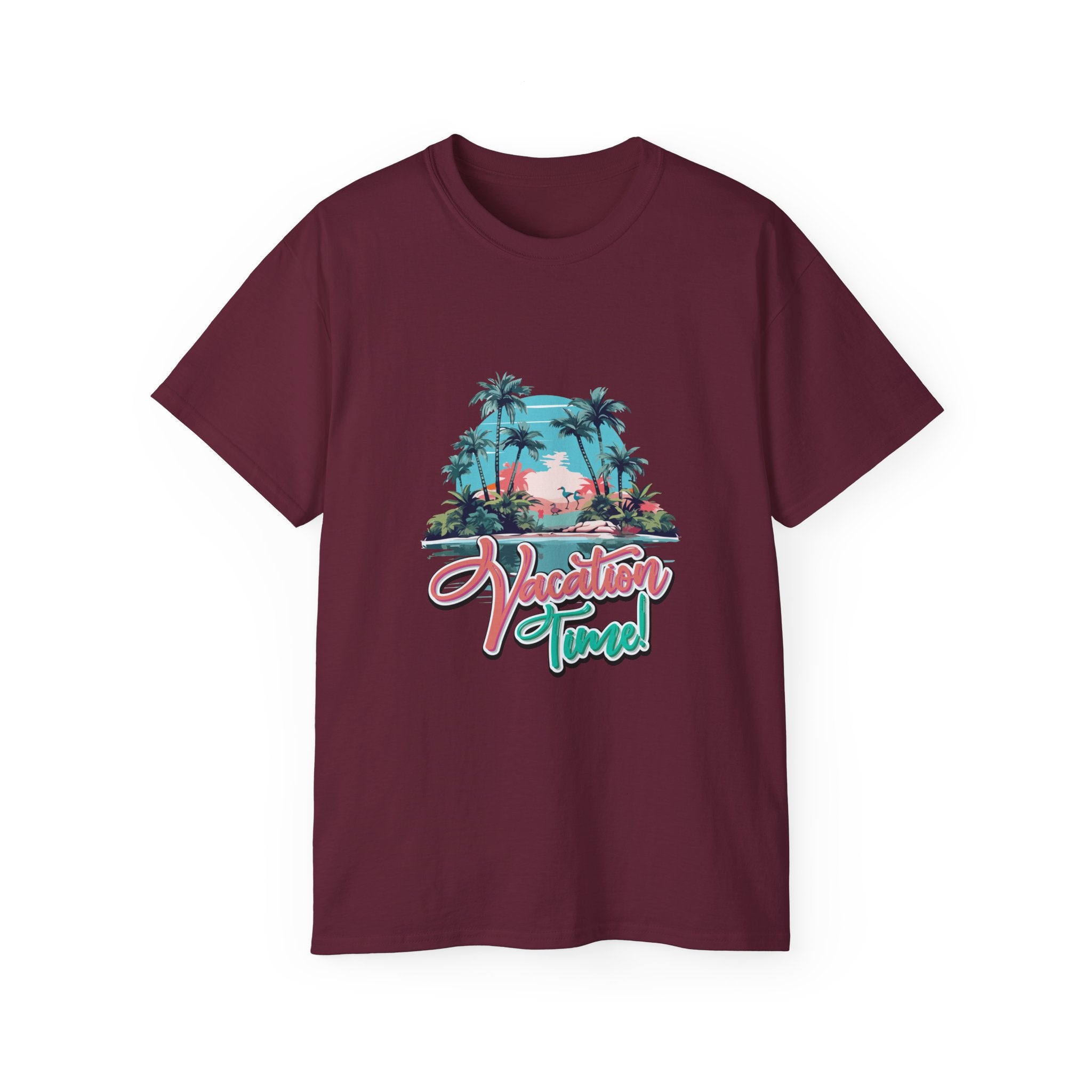 Vacation Time T-Shirt — Tropical Palm Beach Retro Tee