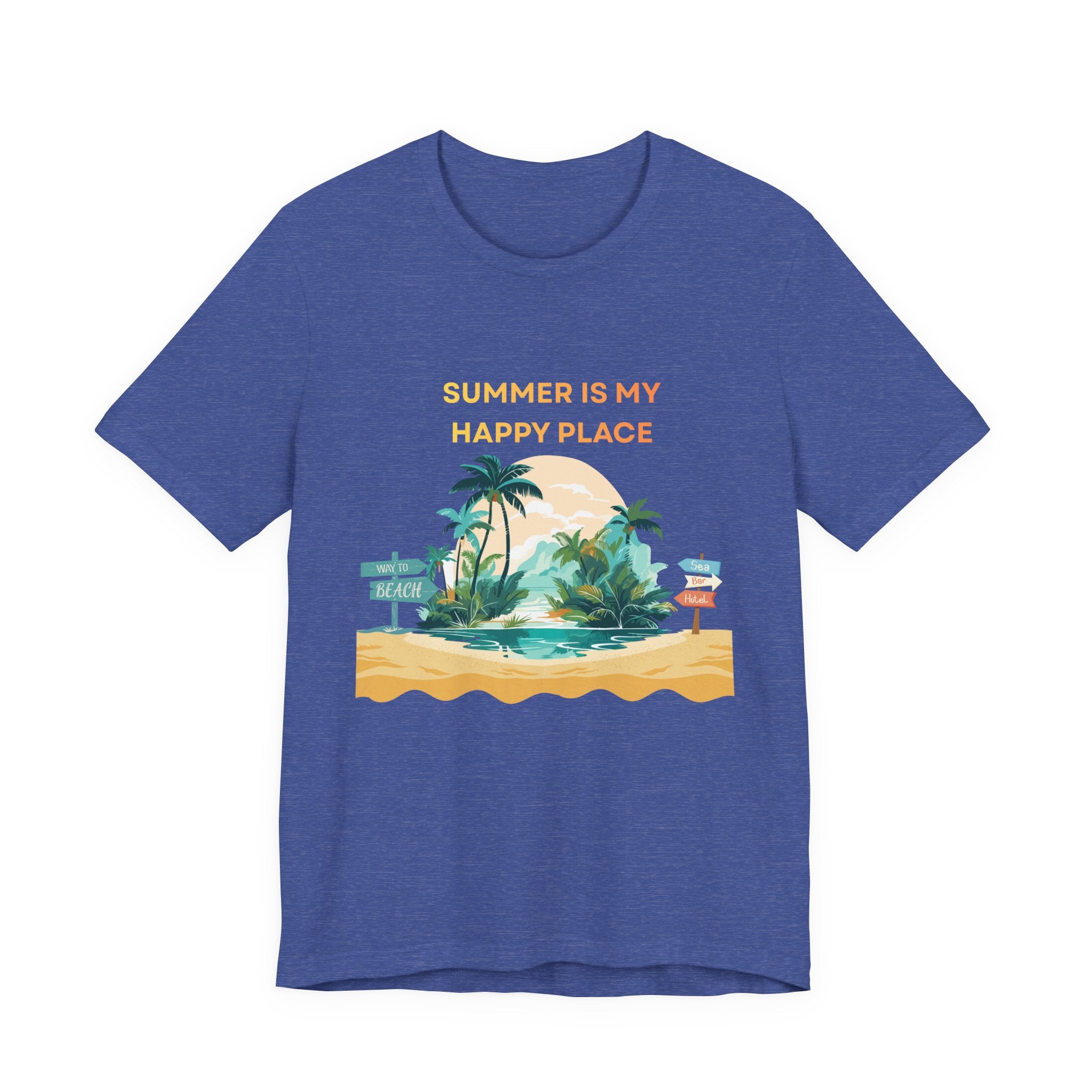 Summer Vibes Beach T-Shirt - "Summer Is My Happy Place" Graphic Tee