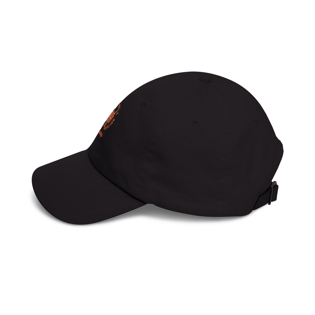 Dragon Emblem Dad Cap — Vintage Orange Floral Crest Hat