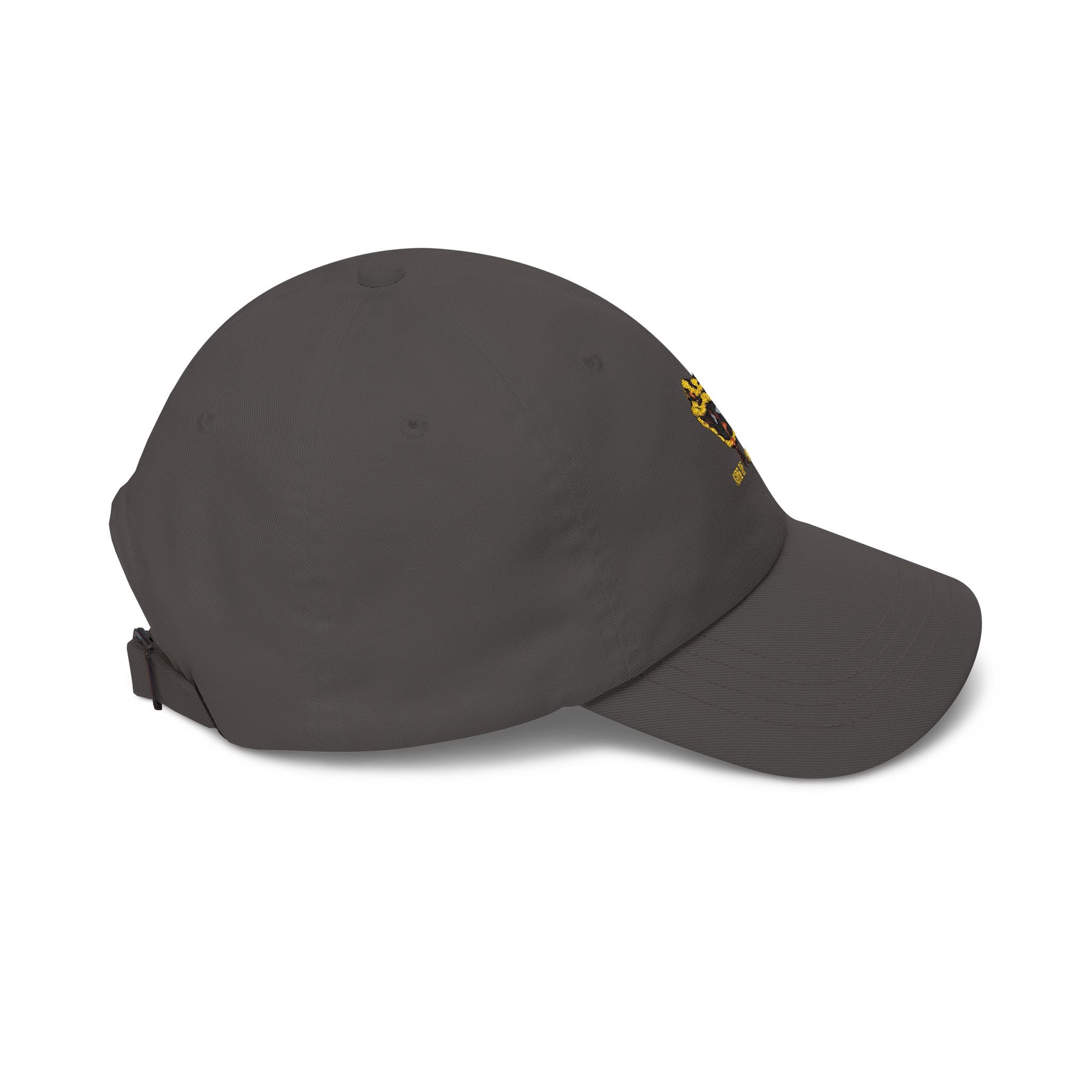 Dad Cap with Yellow Snake Embroidery — Retro Viper Logo Hat