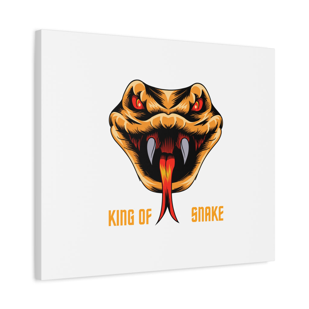 Snake Canvas Wall Art – "King of Snake" Fierce Cobra Head Matte Stretched Print