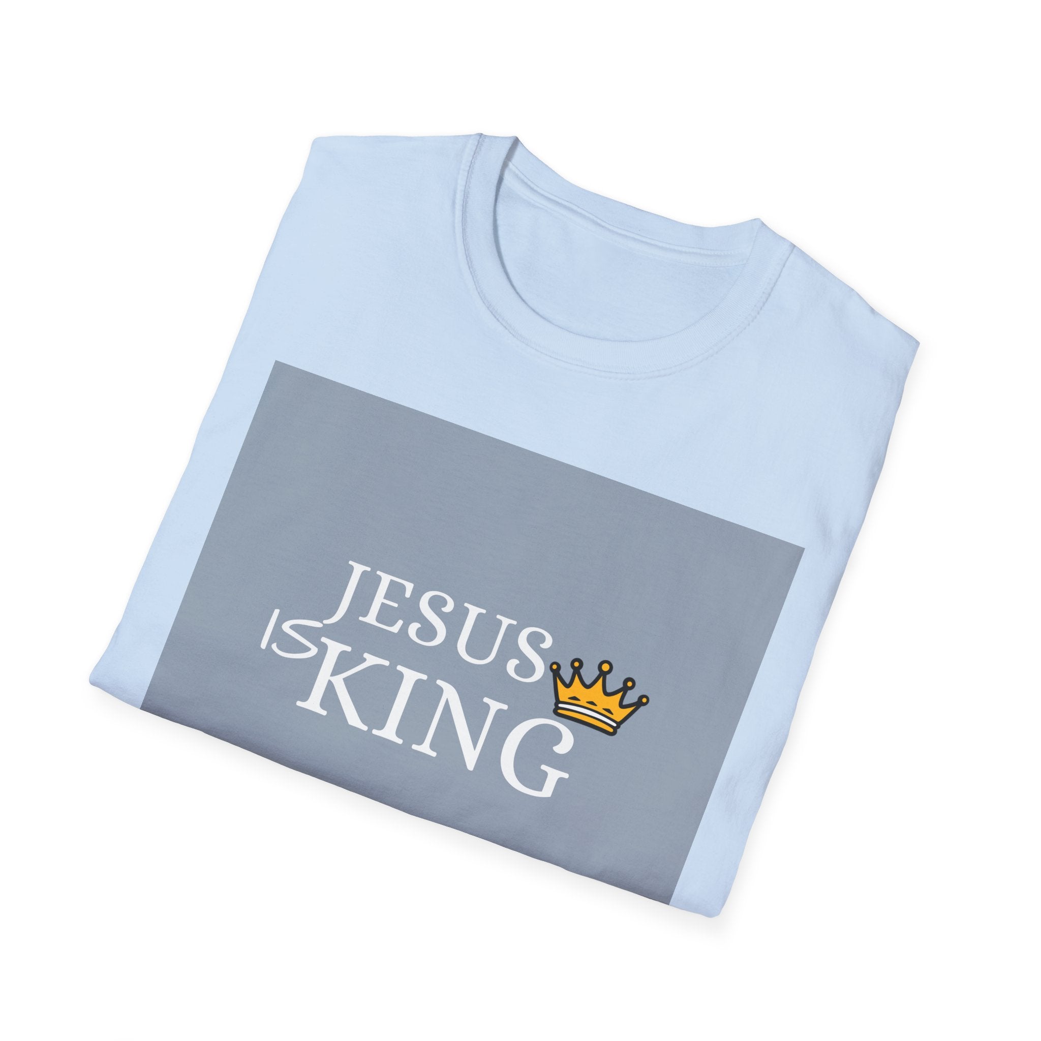 Jesus Is King T-Shirt — Christian Faith Tee with Crown Graphic