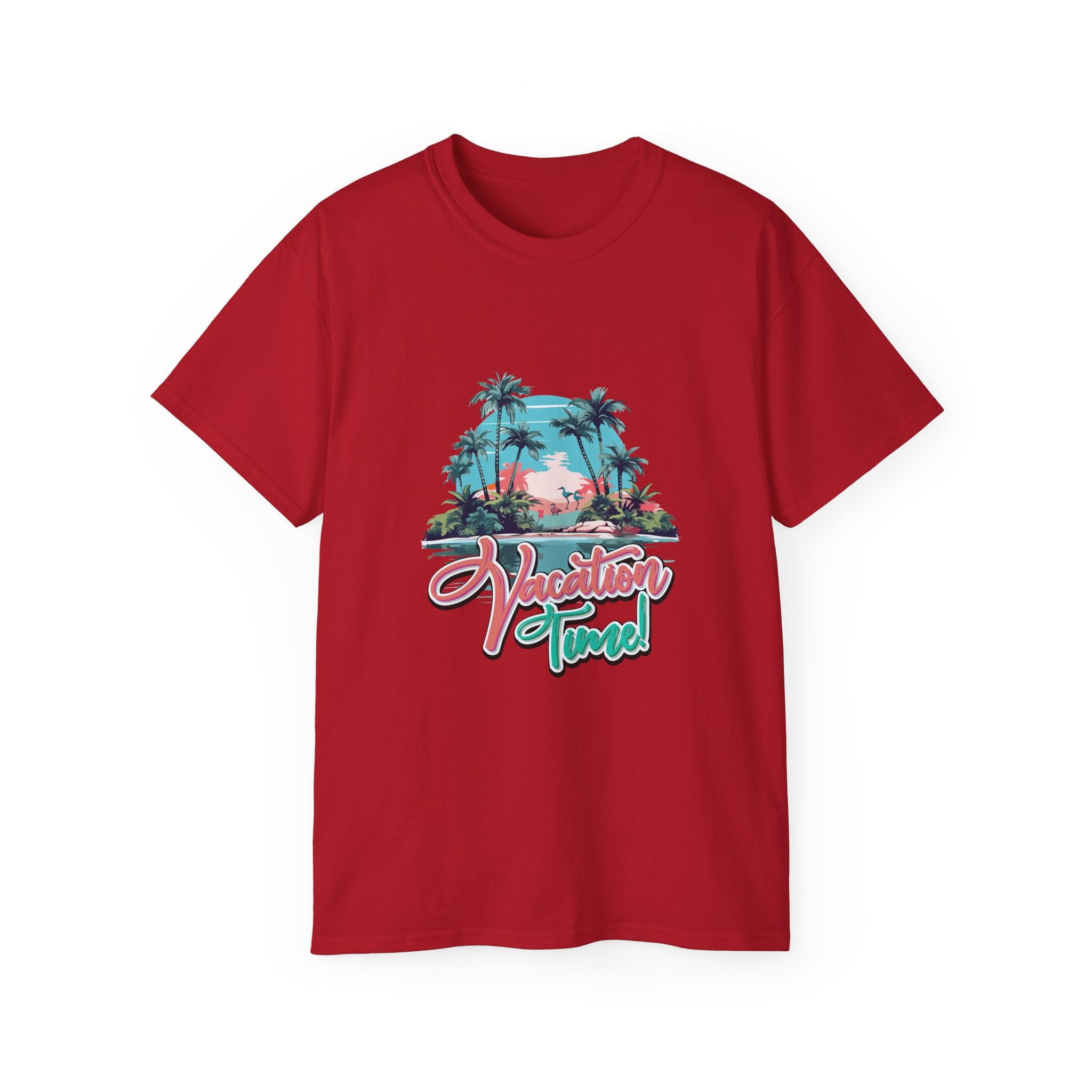 Vacation Time T-Shirt — Tropical Palm Beach Retro Tee