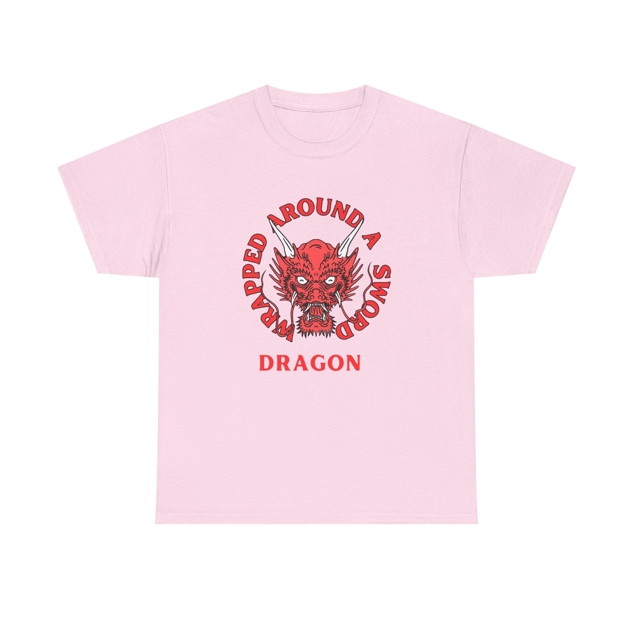 Dragon Tee — 'Wrapped Around a Sword' Red Dragon Graphic T-Shirt