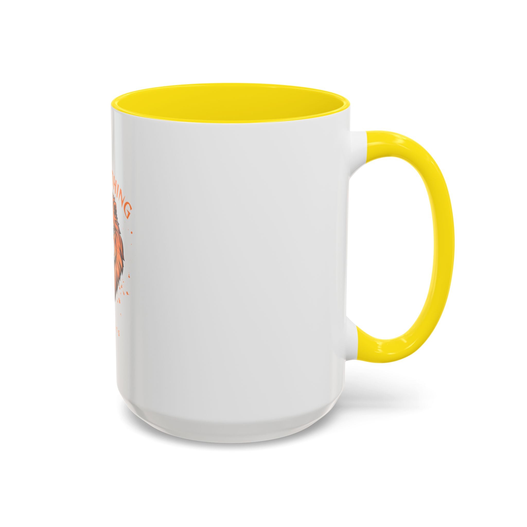 Fear Nothing Lion Accent Coffee Mug — Inspirational No Limits Motivational Gift