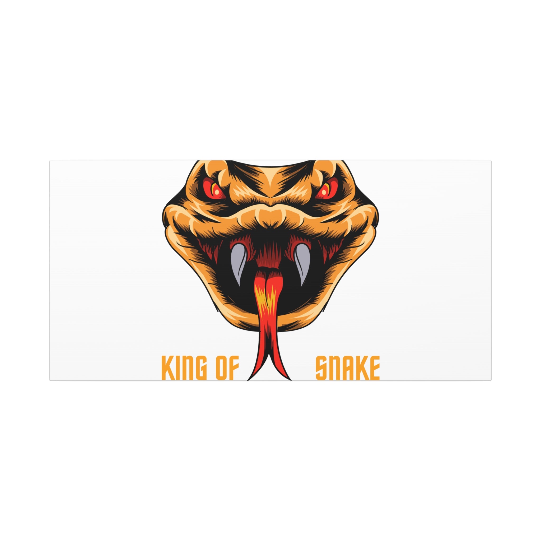 Snake Canvas Wall Art – "King of Snake" Fierce Cobra Head Matte Stretched Print